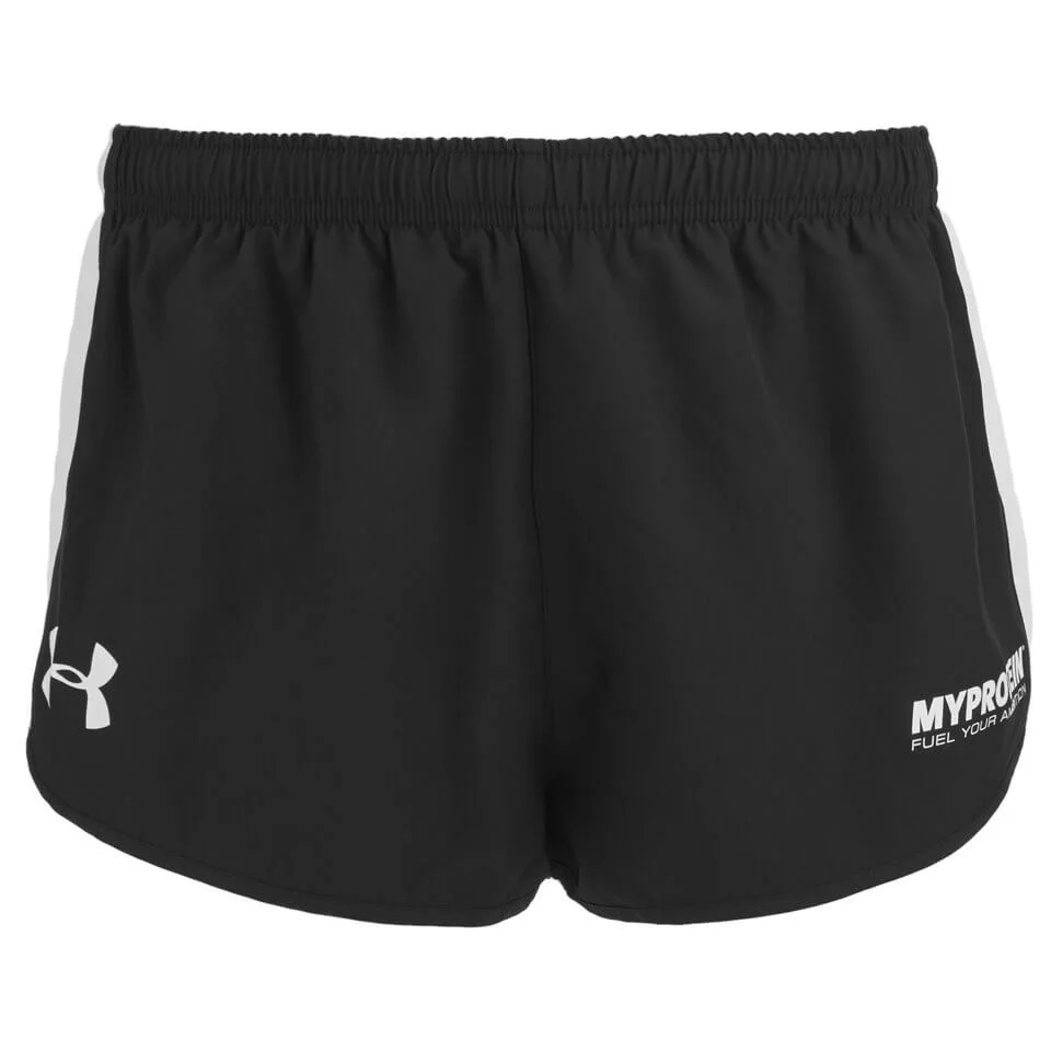 Myprotein Under Armour Men's Athletic Shorts, Black/White vaizdas 1