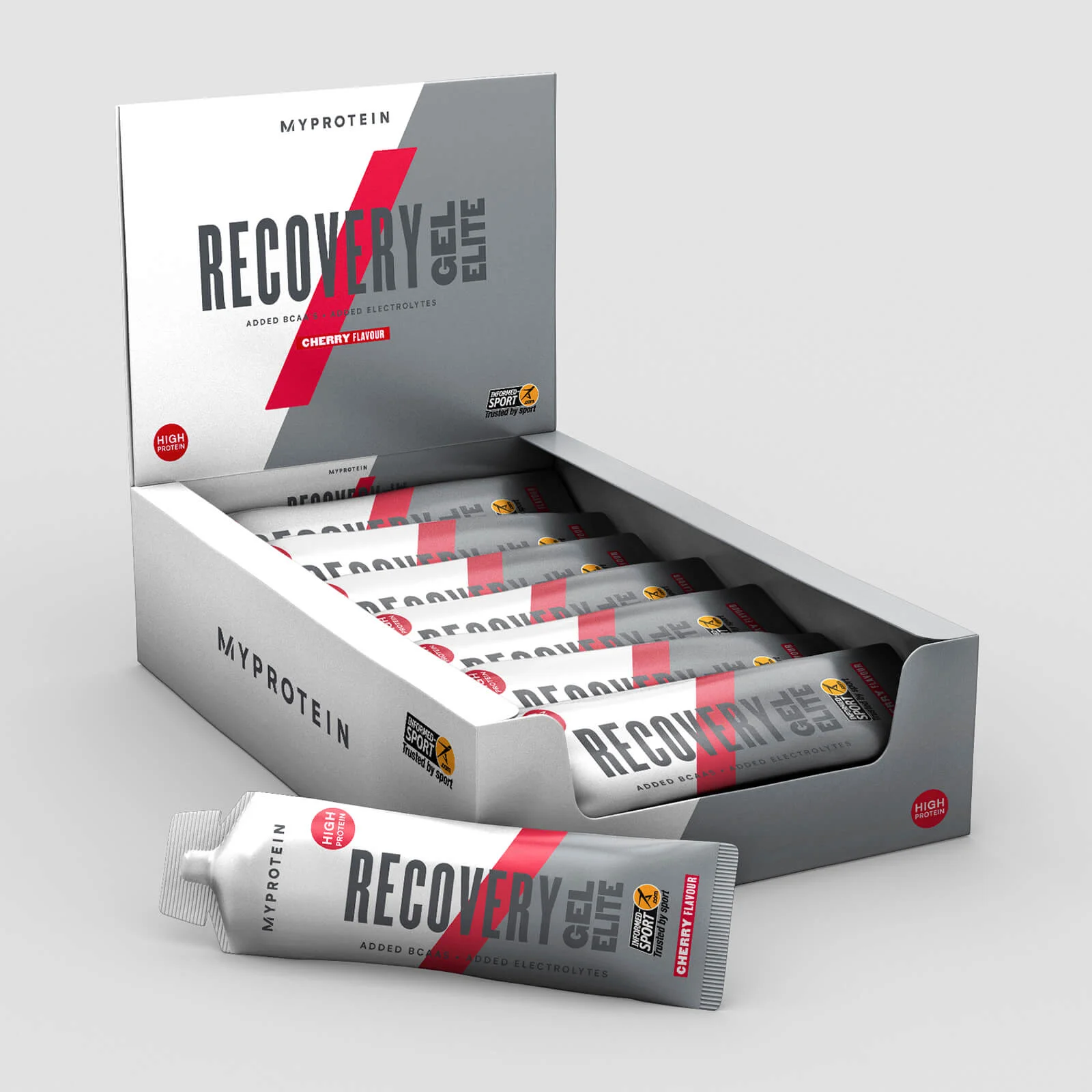 Potreniruotinė želė „Recovery Gel Elite“ (12x70g) - Vyšnių vaizdas 1