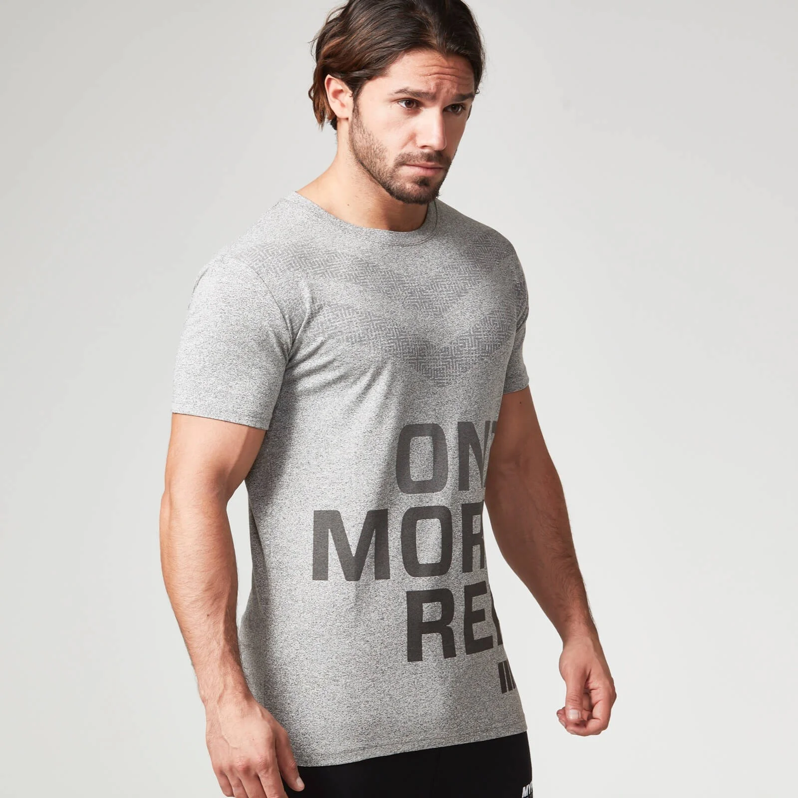 Myprotein Men's Performance Slogan T-Shirt - Grey vaizdas 1
