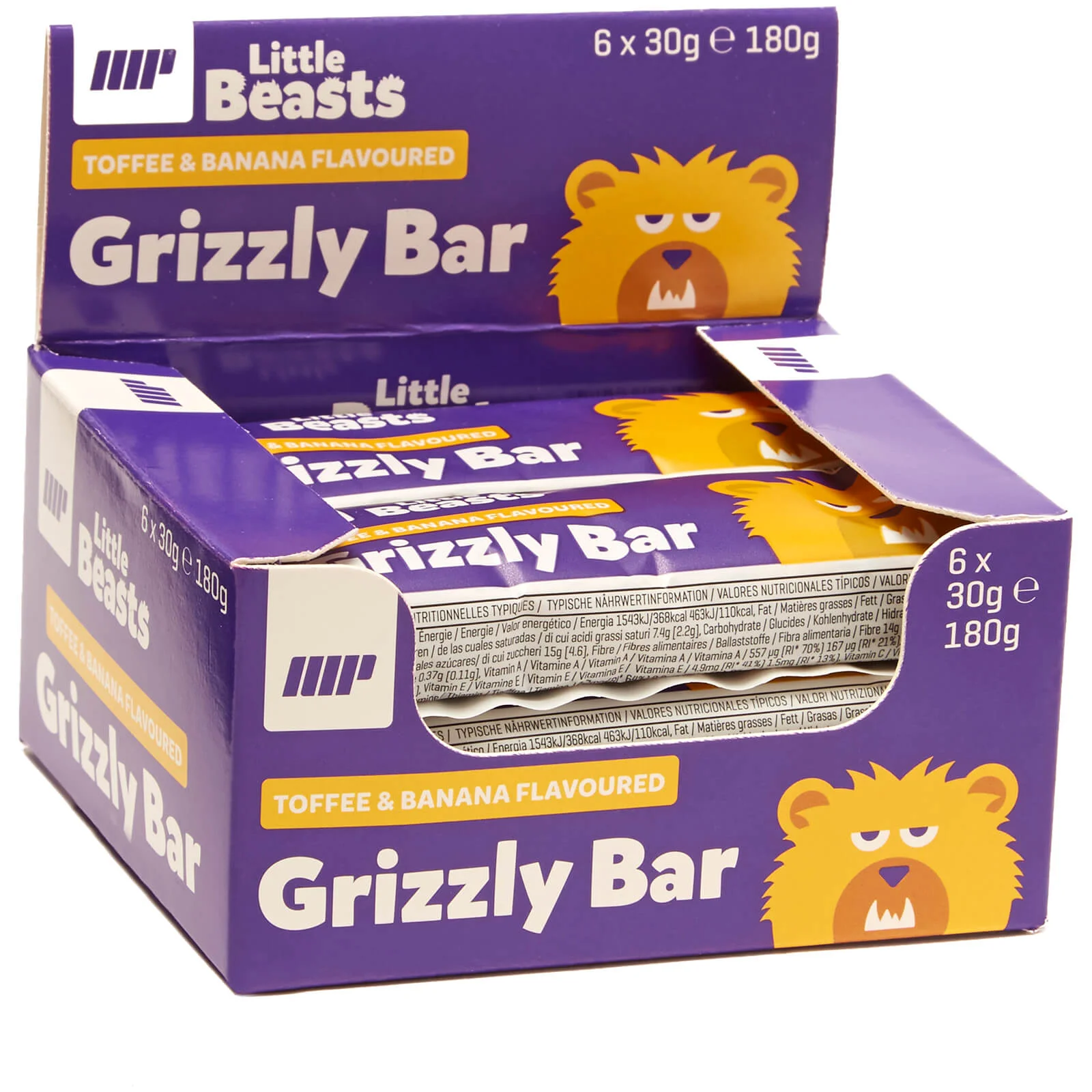 Mažųjų Žvėriukų Grizzly Batonėlis - 6 x 30gBatonėliai - Tofu ir bananų vaizdas 1