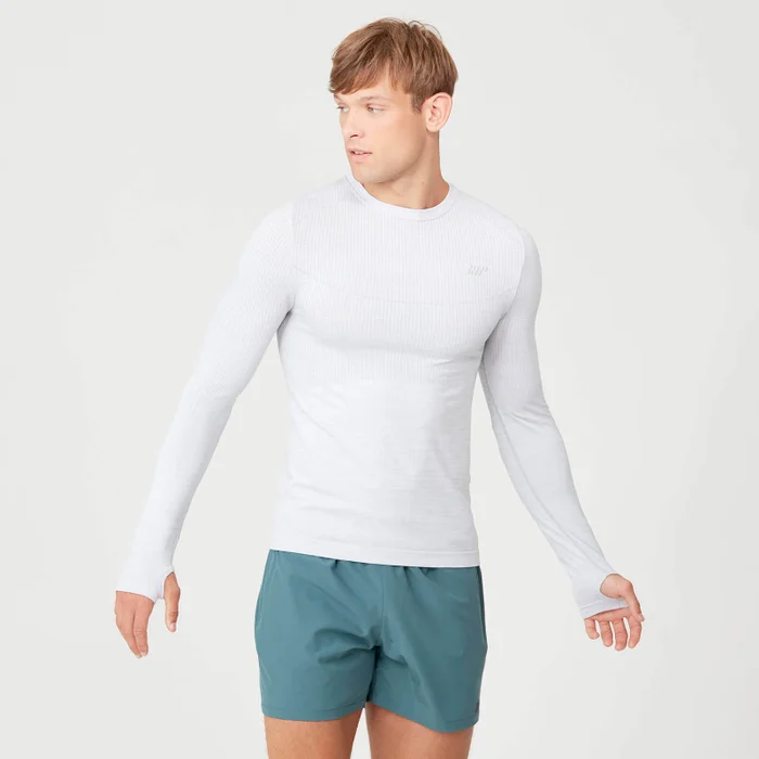 Sculpt besiūliai marškinėliai ilgomis rankovėmis - Sidabro spalva