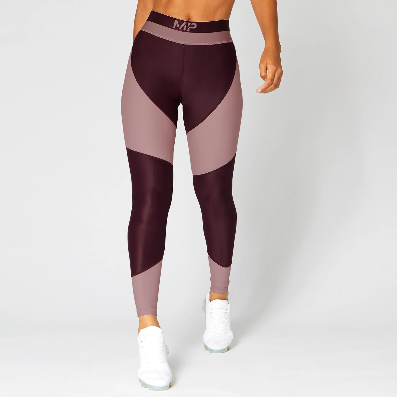 MP Women's Metallic Panelled Leggings - Malbec - XS vaizdas 1