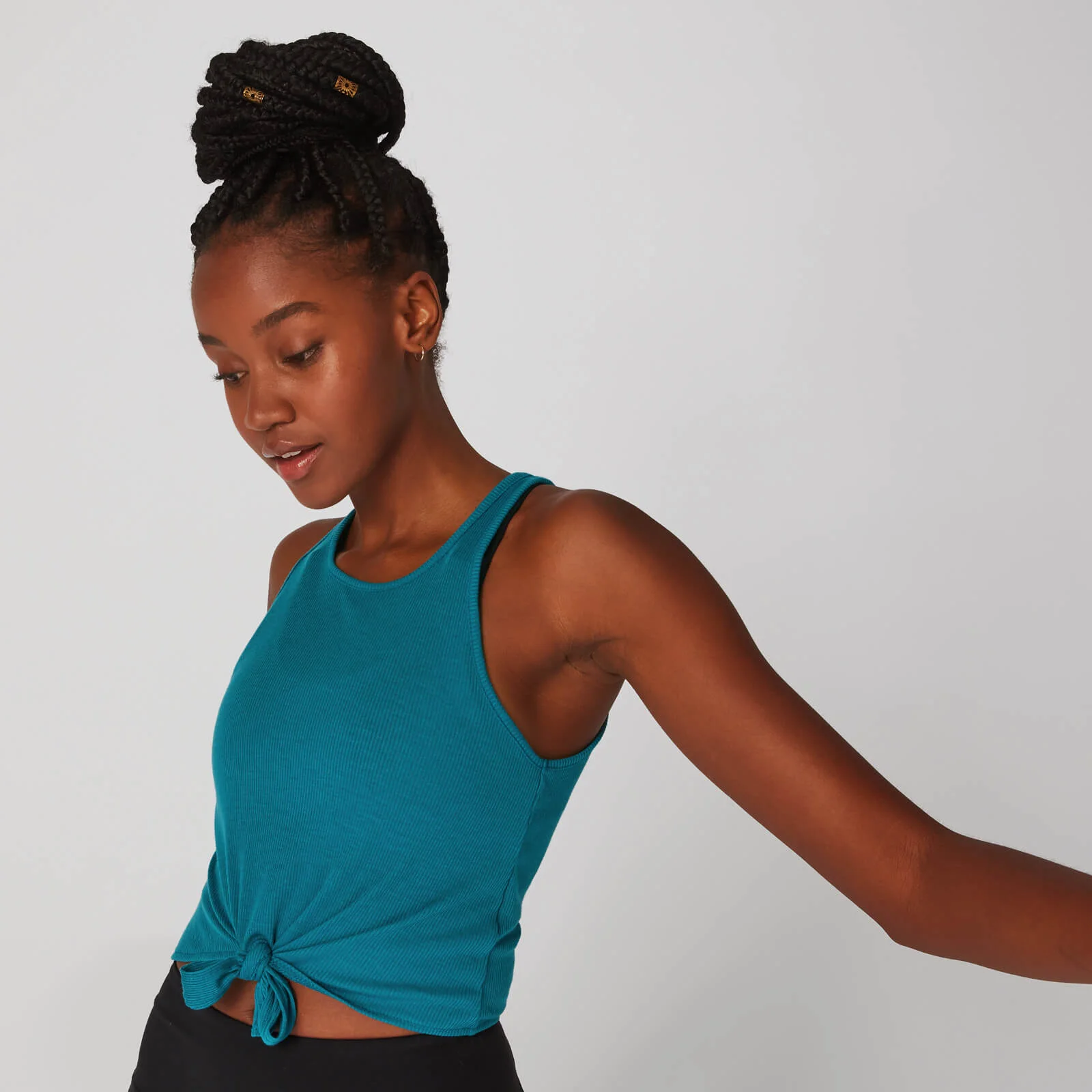 Priekyje užrišami marškinėliai - Mėlyna - XS vaizdas 1