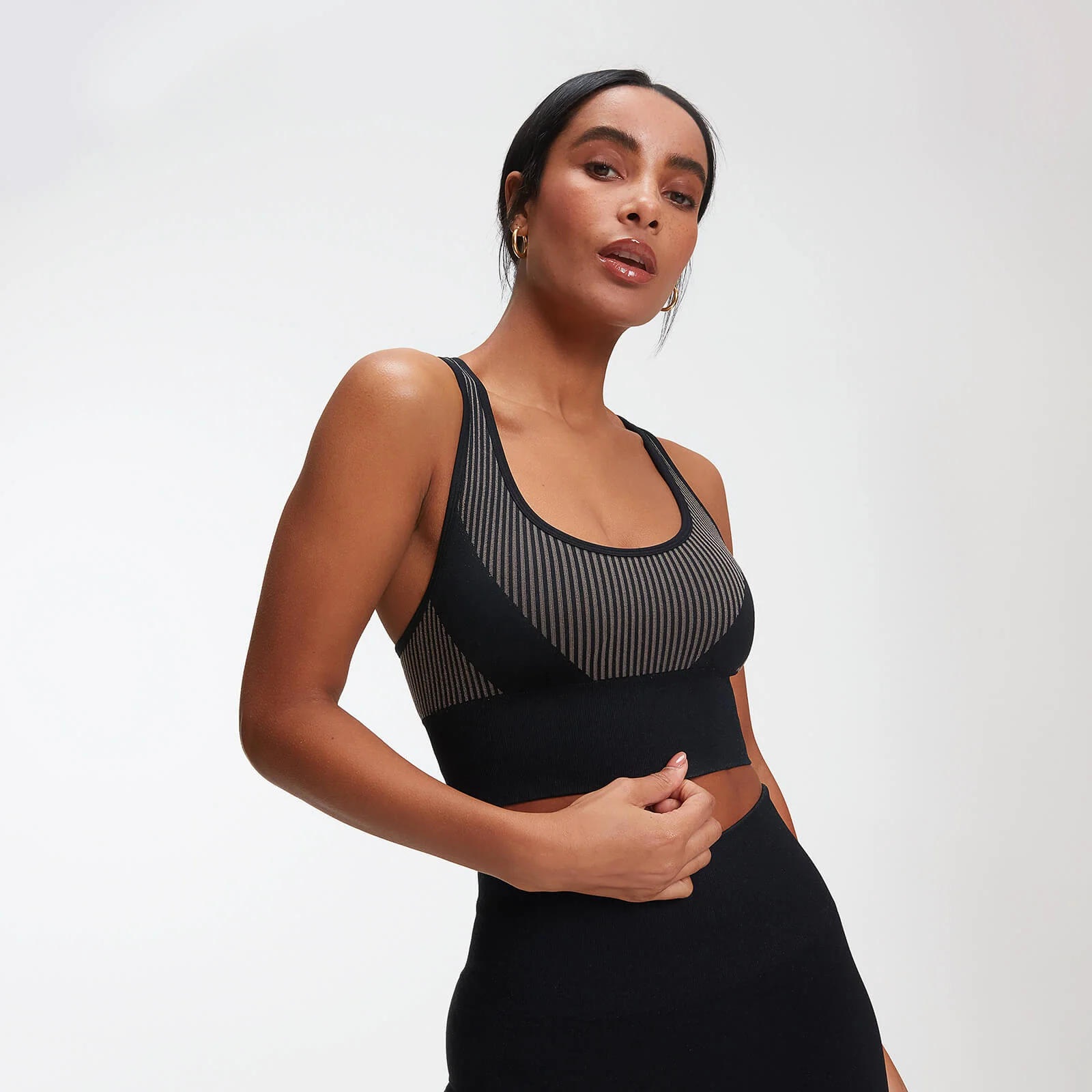 MP Women's Impact Seamless Sports Bra - Black - XS vaizdas 1