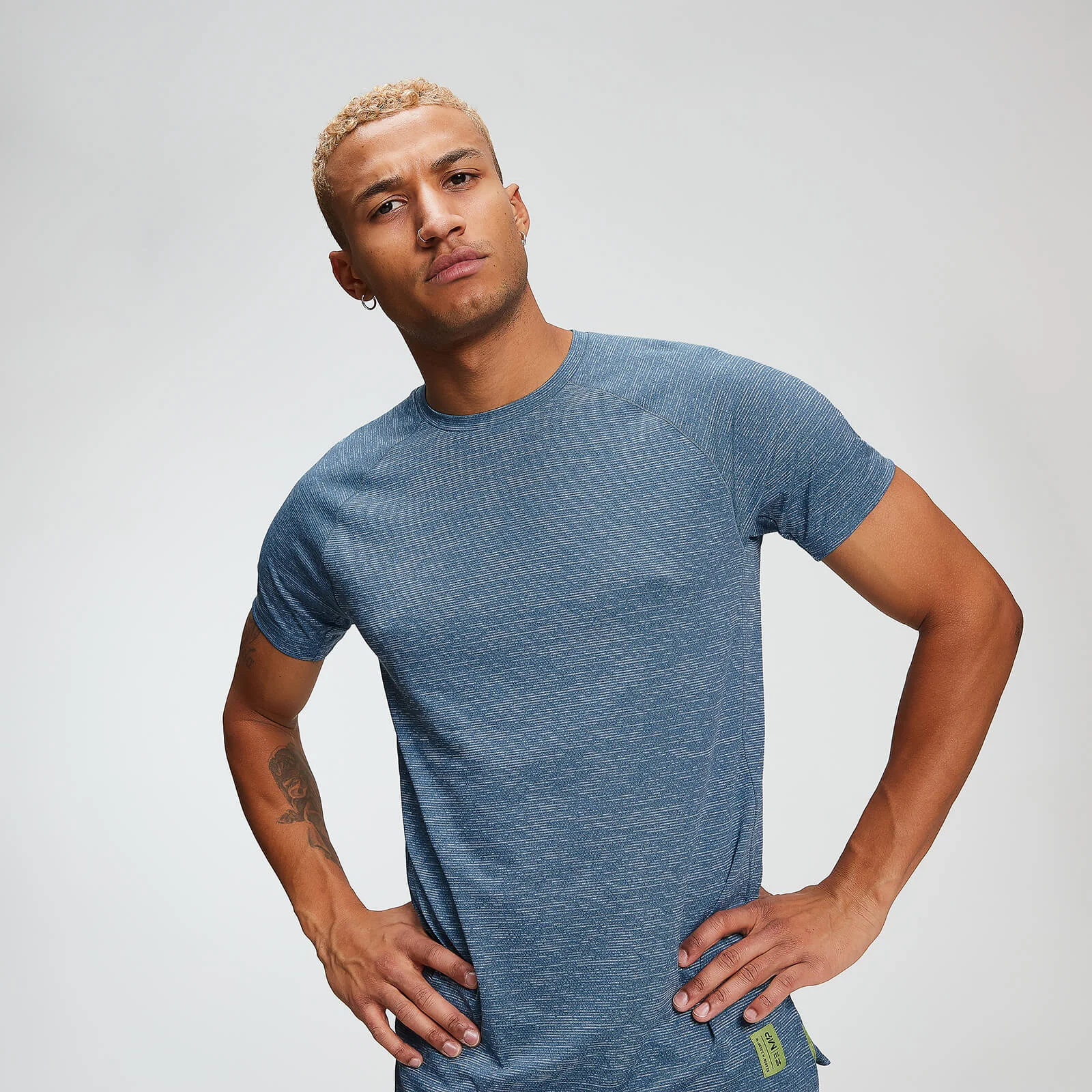 MP Men's Training T-Shirt - Washed Blue Marl - XS vaizdas 1
