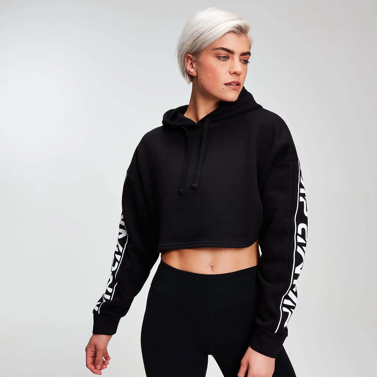 MP Women's Rest Day Logo Cropped Hoodie - Black - XS vaizdas 1