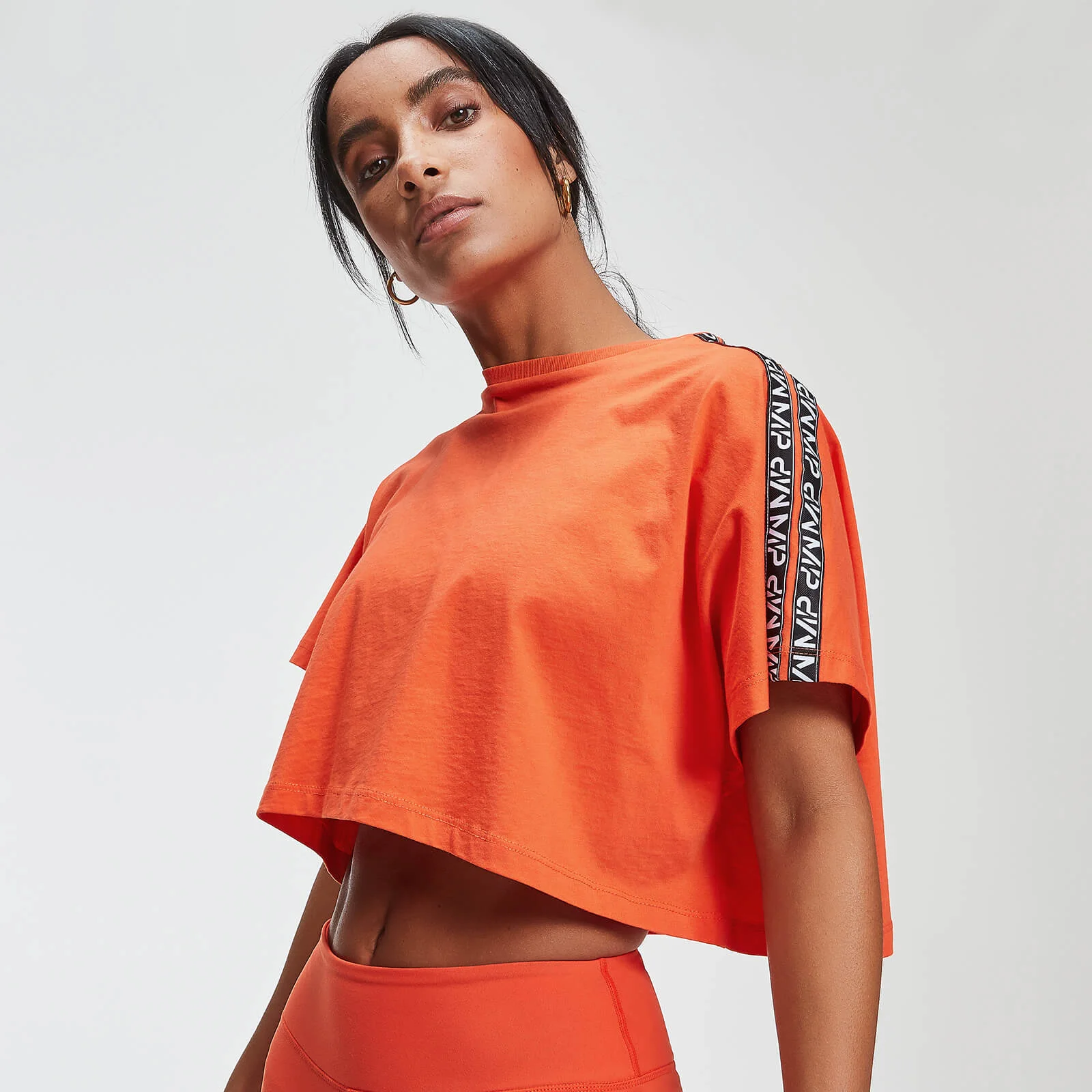 MP Power Women's Crop Tape T-Shirt - Flame - XS vaizdas 1