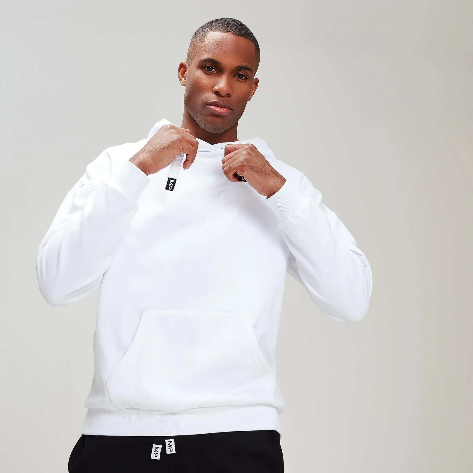 MP Men's Rest Day Stripe Overhead Hoodie - White - XS vaizdas 1