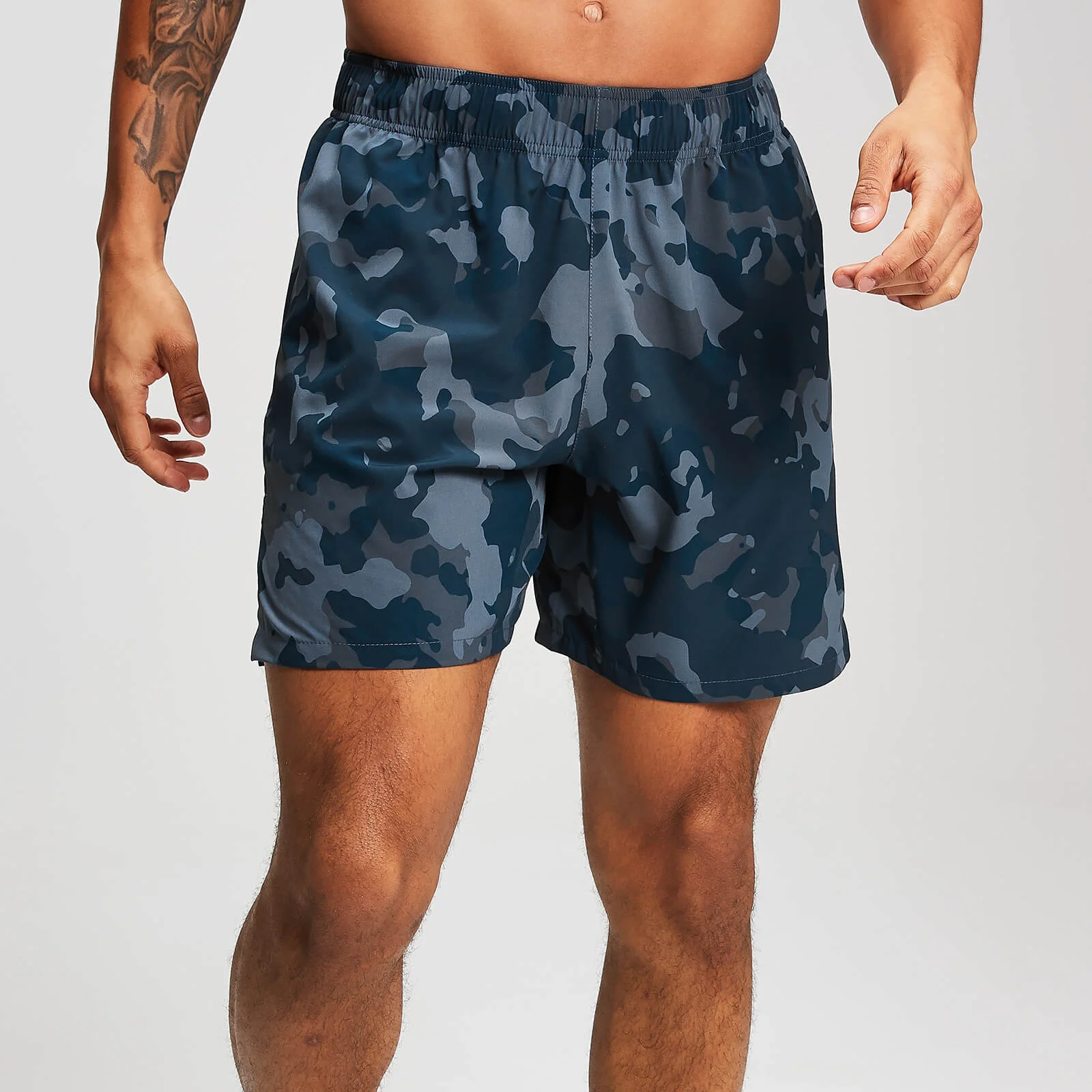 MP Men's Training Stretch Woven Shorts - Washed Blue-Camo - XS vaizdas 1