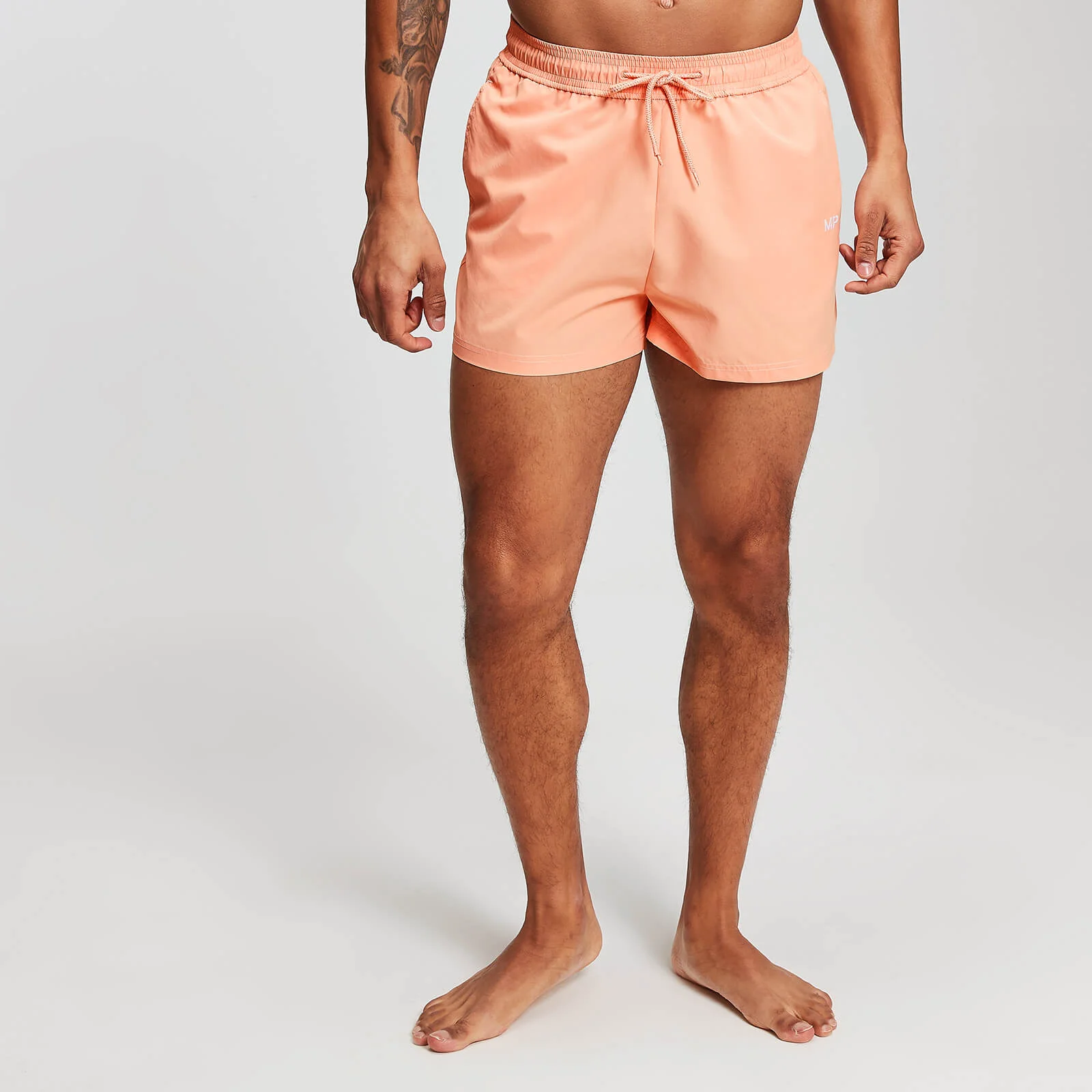 MP Men's Contrast Stitch Swim Shorts - Canteloupe - XS vaizdas 1
