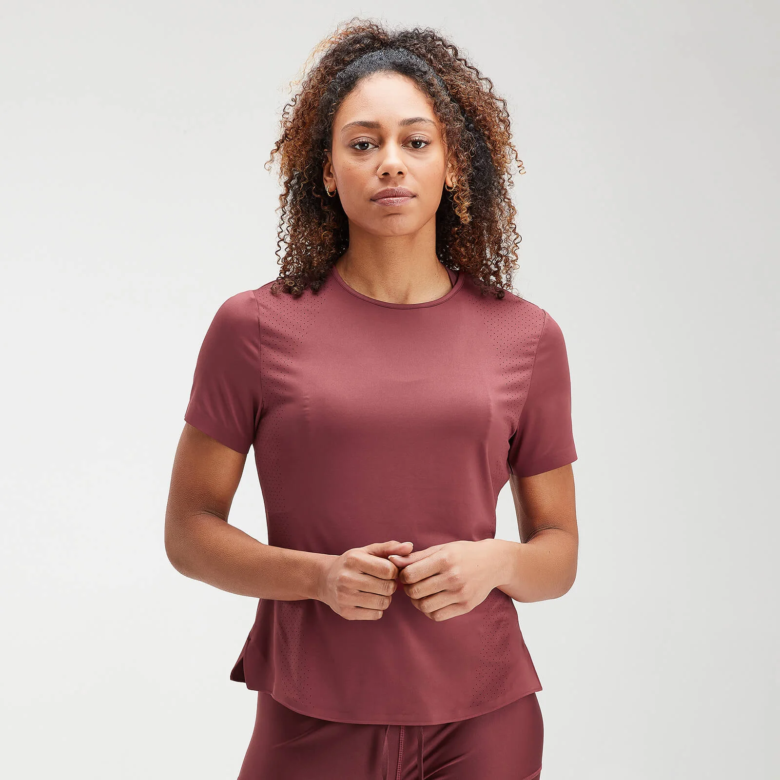 MP Women's Velocity Short Sleeve Top- Claret - XXS vaizdas 1