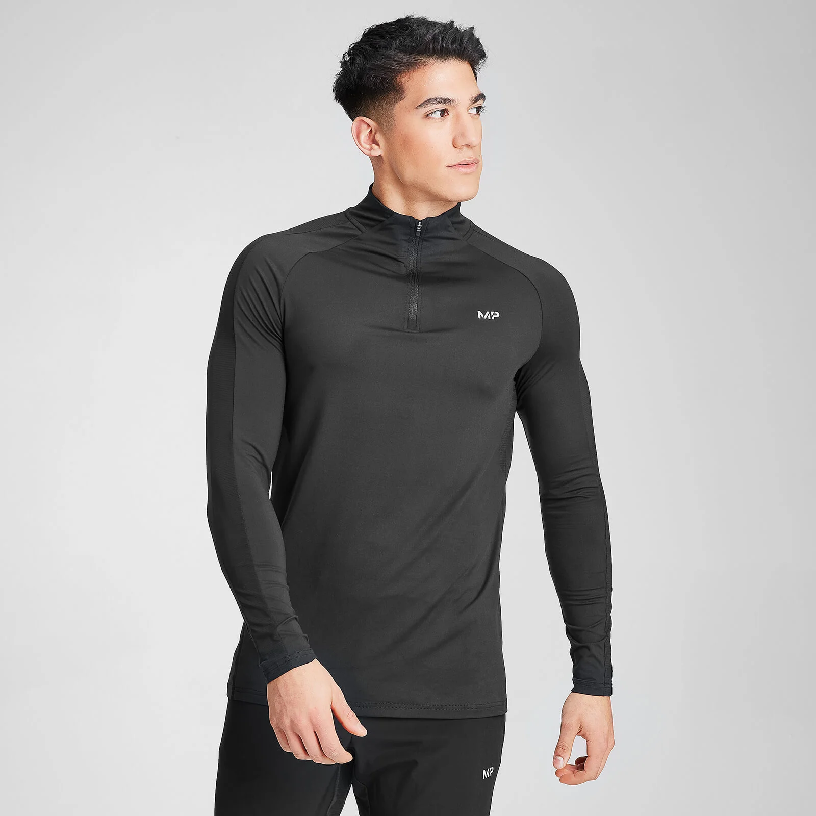 MP Men's Velocity 1/4 Zip- Black - XXS vaizdas 1