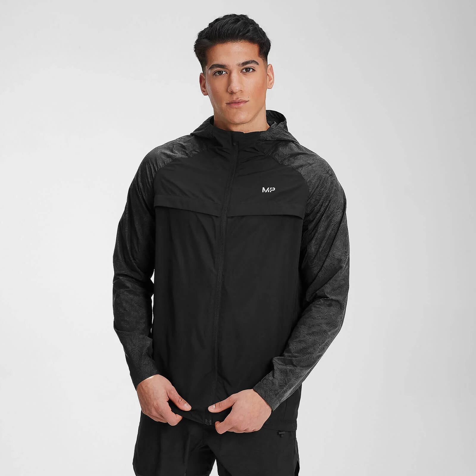 MP Men's Velocity Packable Running Jacket- Black - XXS vaizdas 1