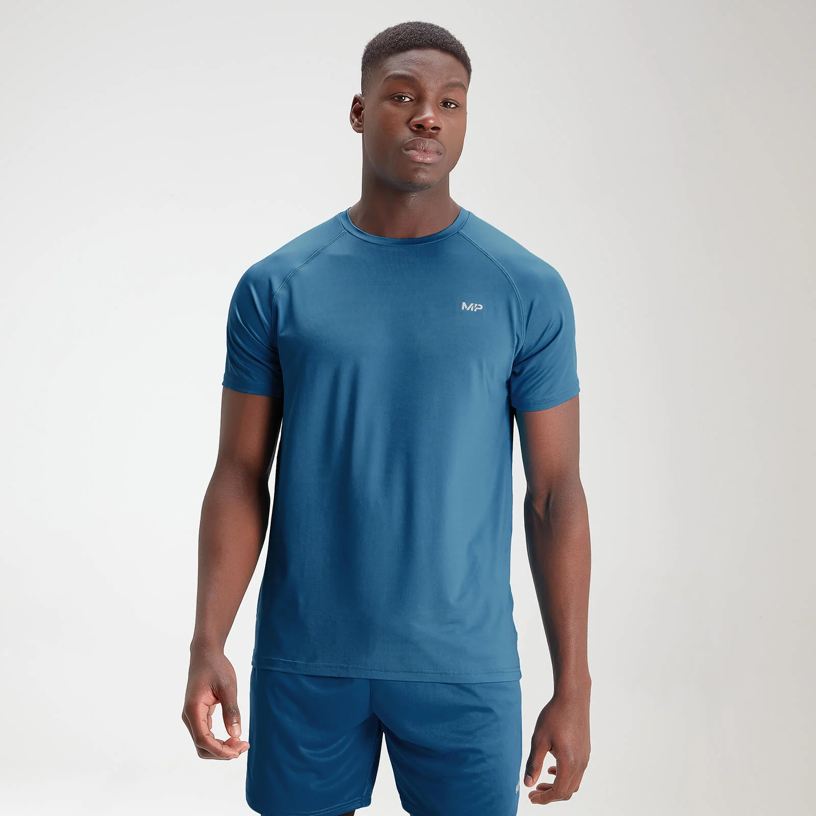 MP Men's Essentials Training Short Sleeve T-Shirt - Aqua - XXS vaizdas 1