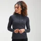 MP Moteriška treniruočių viršutinė dalis su užtrauktuku - Black/Charcoal Marl