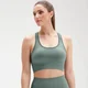 MP moteriška besiūlė sportinė „Shape Ultra“ liemenėlė kryžminiais dirželiais - Balinta žalia