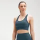 MP moteriška besiūlė sportinė „Shape Ultra“ liemenėlė kryžminiais dirželiais - Deep Sea Blue