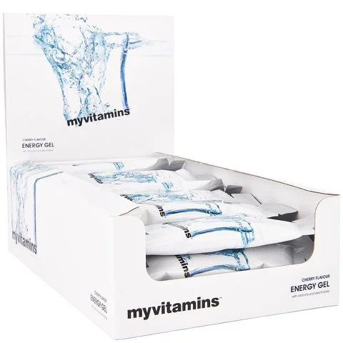 Myvitamins Energy Gel (Box) - 24 x 50g - Vyšnių vaizdas 1