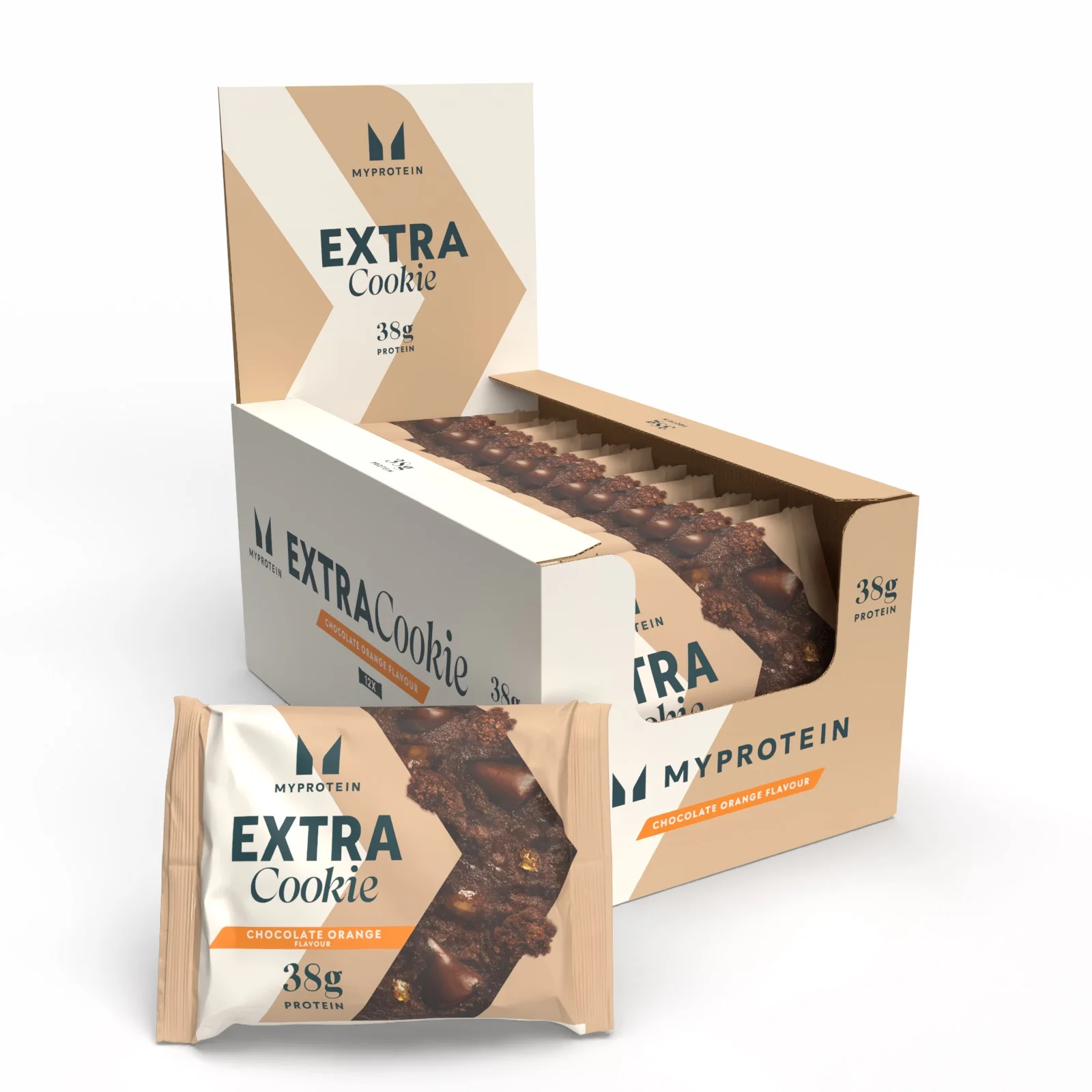 Baltyminis sausainis „Protein Cookie“ - 12 x 75g - Šokolado ir apelsinų vaizdas 1