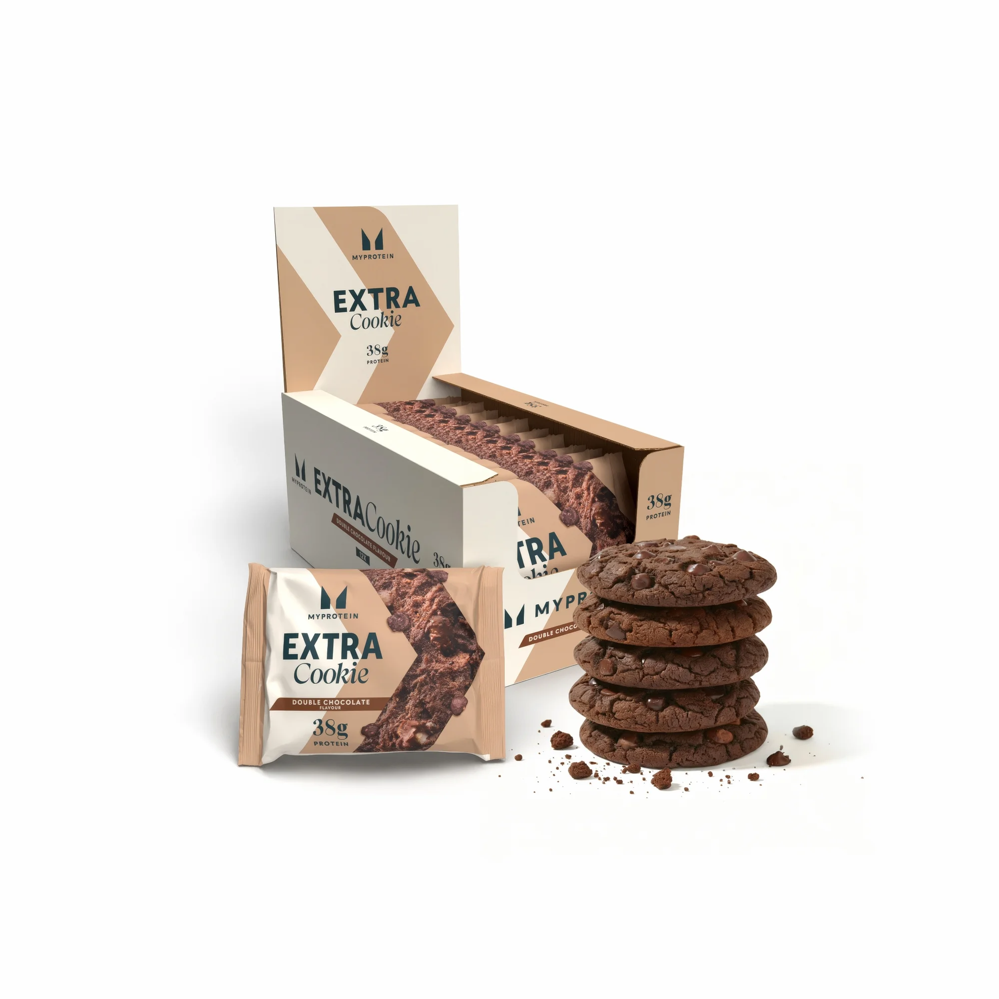 Baltyminis sausainis „Protein Cookie“ - 12 x 75g - Dukart daugiau šokolado vaizdas 1