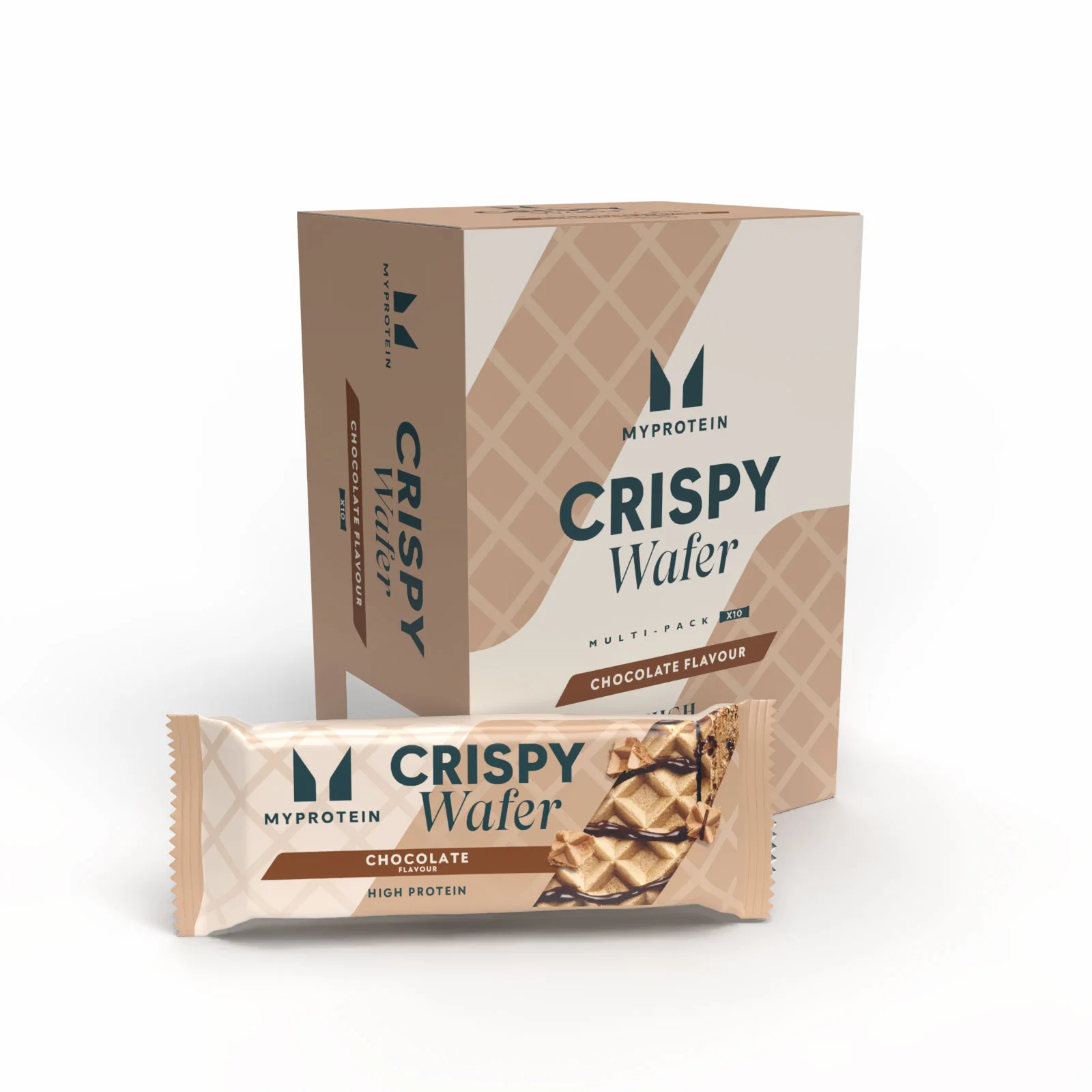 Baltyminiai vafliai „Protein Wafer“ - 10Batonėliai - Šokolado vaizdas 1