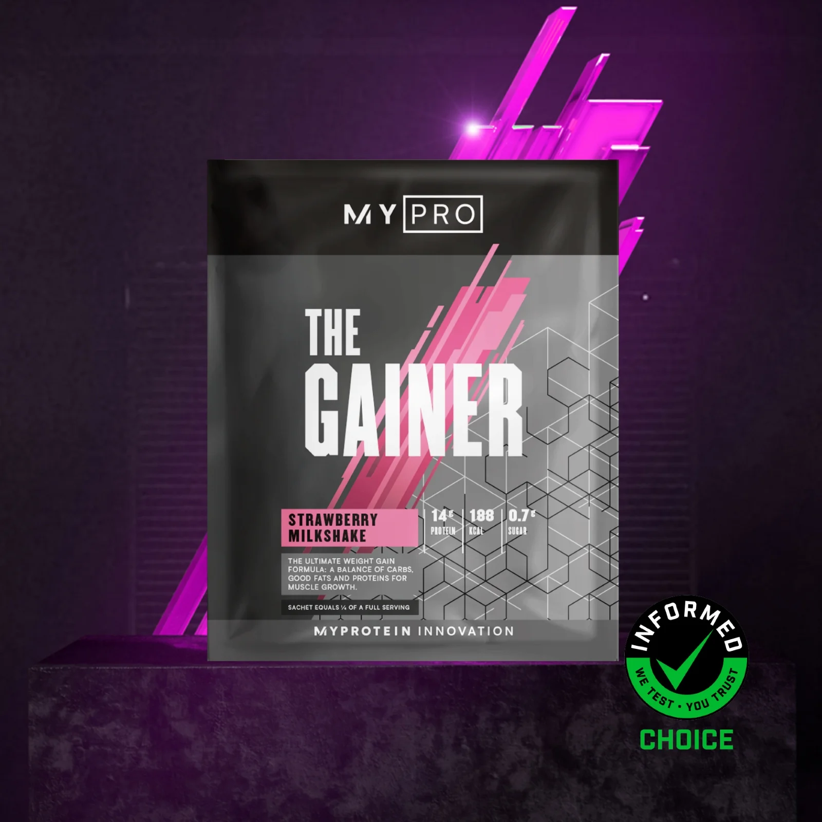 Myprotein THE Gainer (Sample) - 51g - Šokoladinio pyrago vaizdas 1