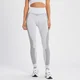 MP moteriškos kontrastinės briaunotos „Contrast Rib Seamless“ tamprės – Balta/juoda