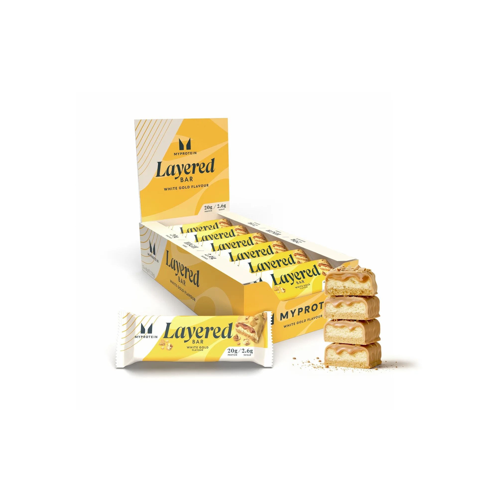 6 sluoksnių baltyminiai batonėliai - 12 x 60g - White Gold vaizdas 1