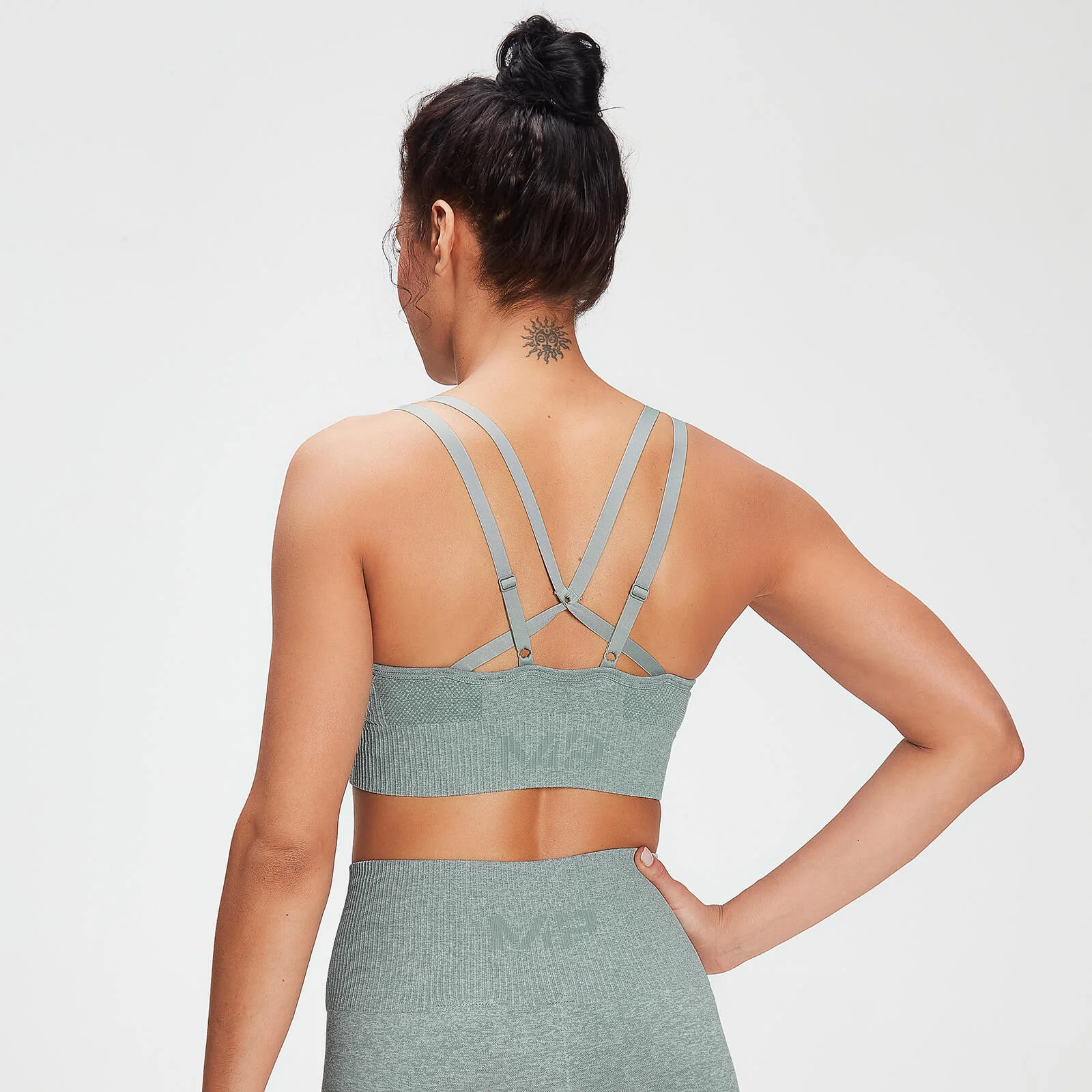 MP Women's Training Seamless Bra - Washed Green - XXS vaizdas 1