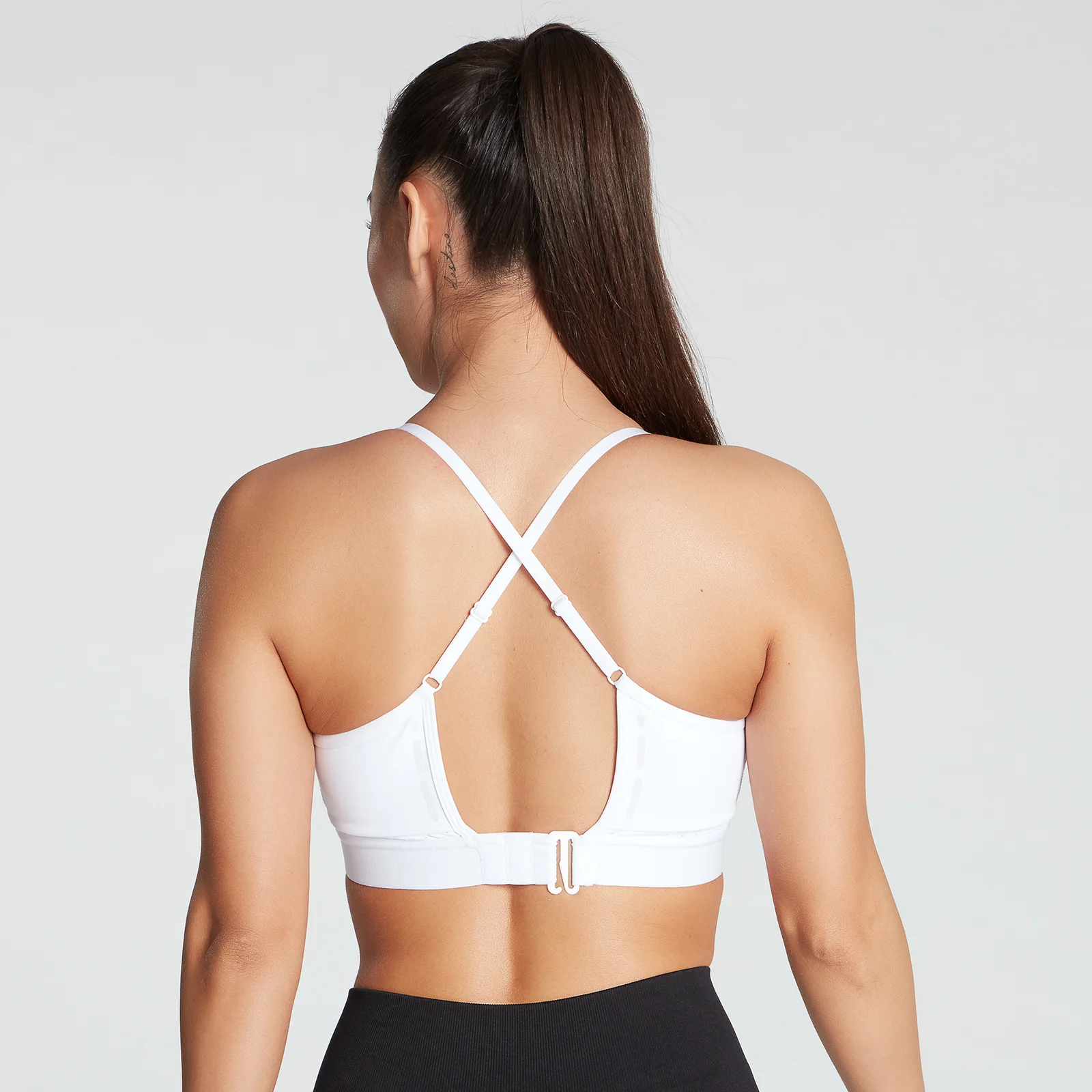 MP Women's Power Ultra Strappy Sports Bra- White - XXS vaizdas 1