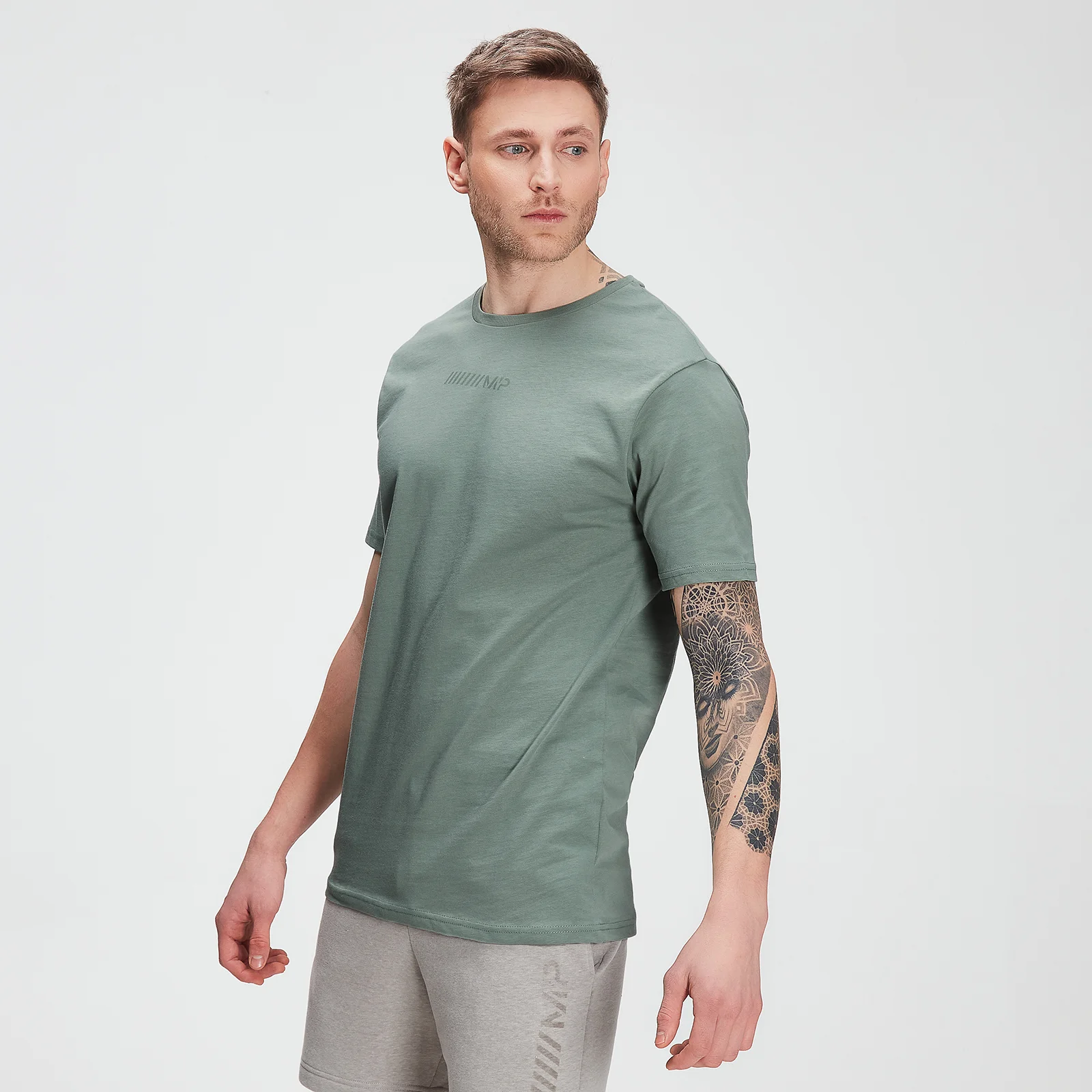 MP Men's Tonal Graphic Short Sleeve T-shirt – Washed Green - XXS vaizdas 1