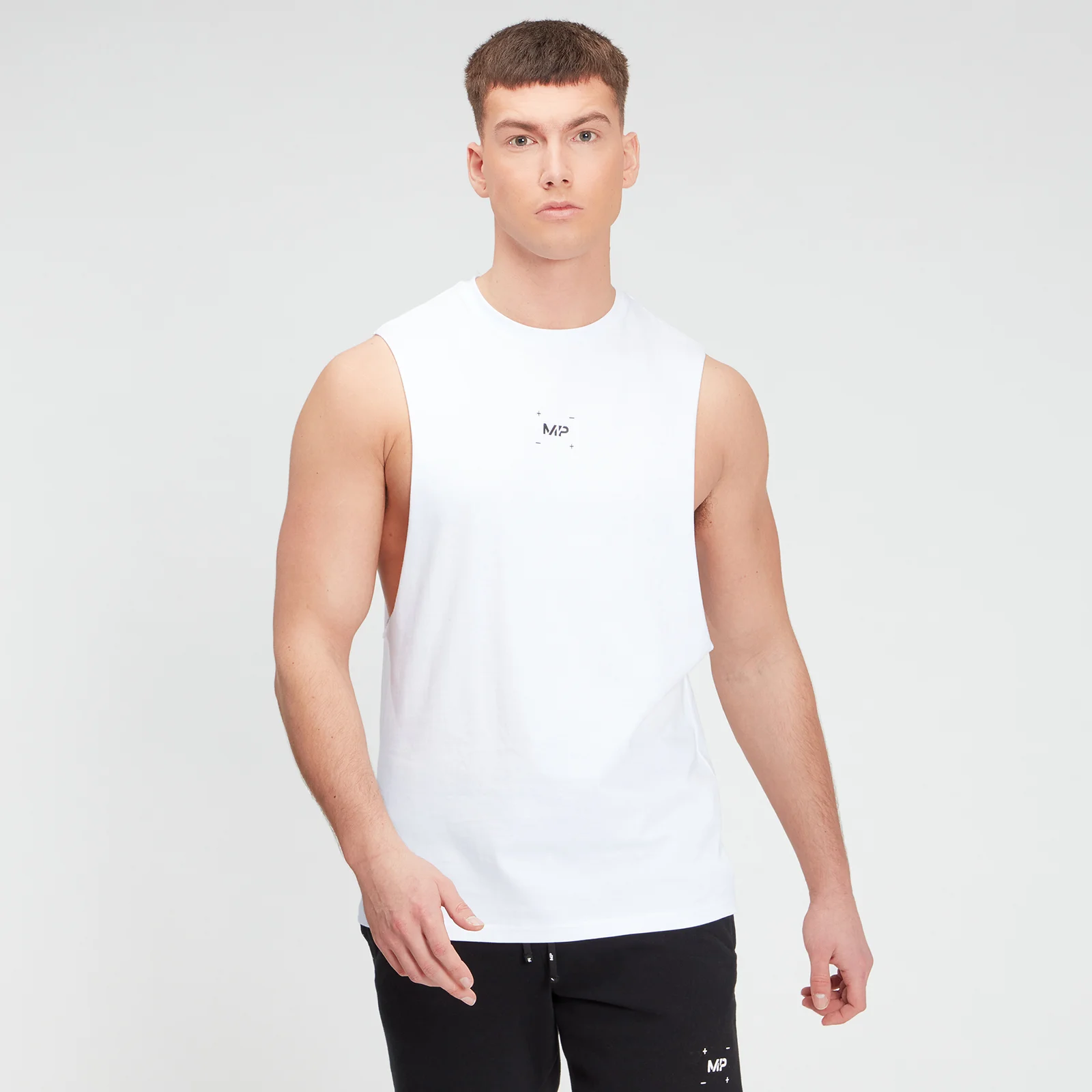 MP Men's Central Graphic Tank - White - XXS vaizdas 1