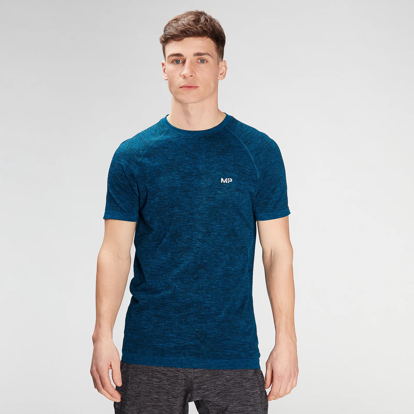 MP Men's Essential Seamless Graphic Short Sleeve T-Shirt- Aqua - XXS vaizdas 1