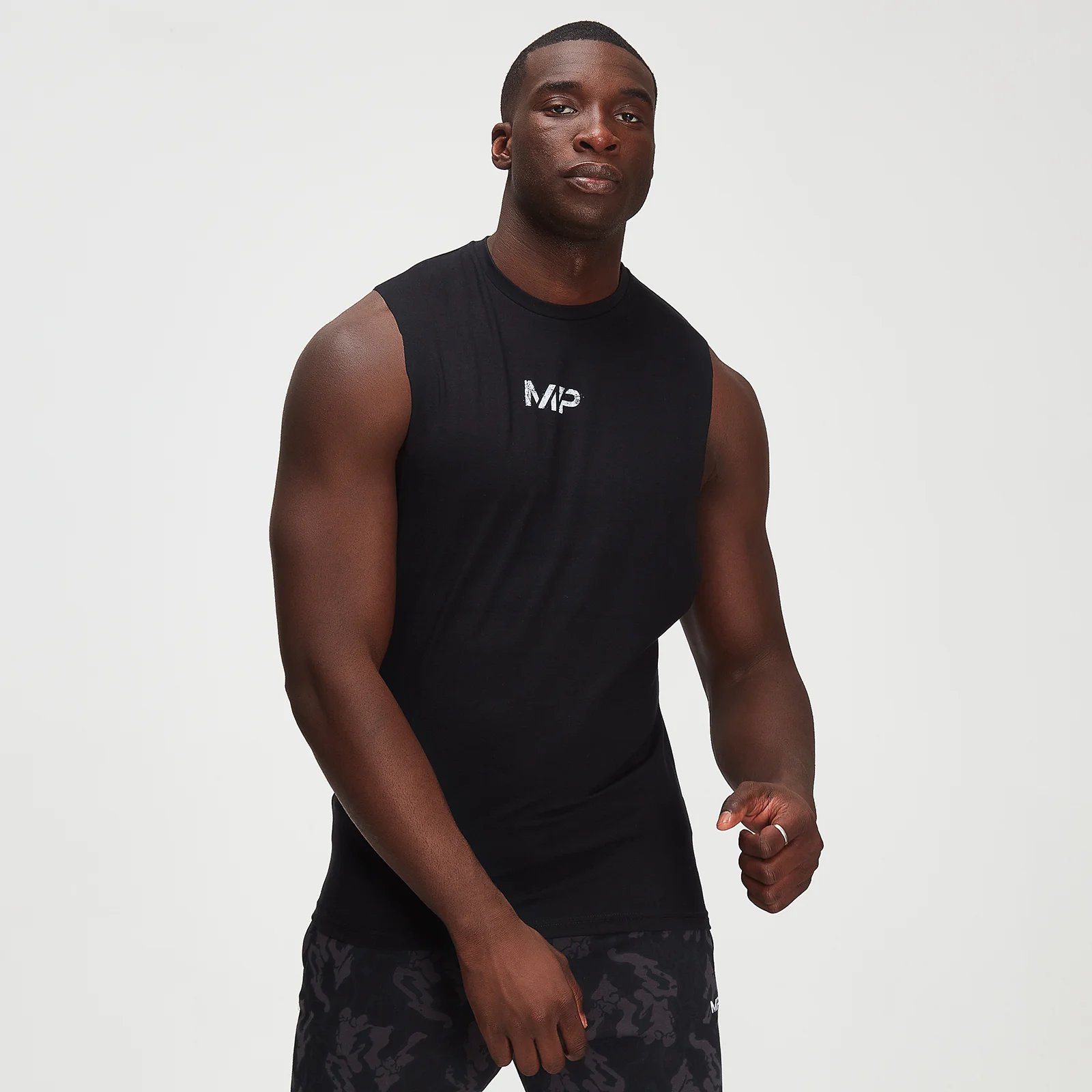 MP Men's Adapt drirelease® Washed Grit Print Tank - Black - XXS vaizdas 1