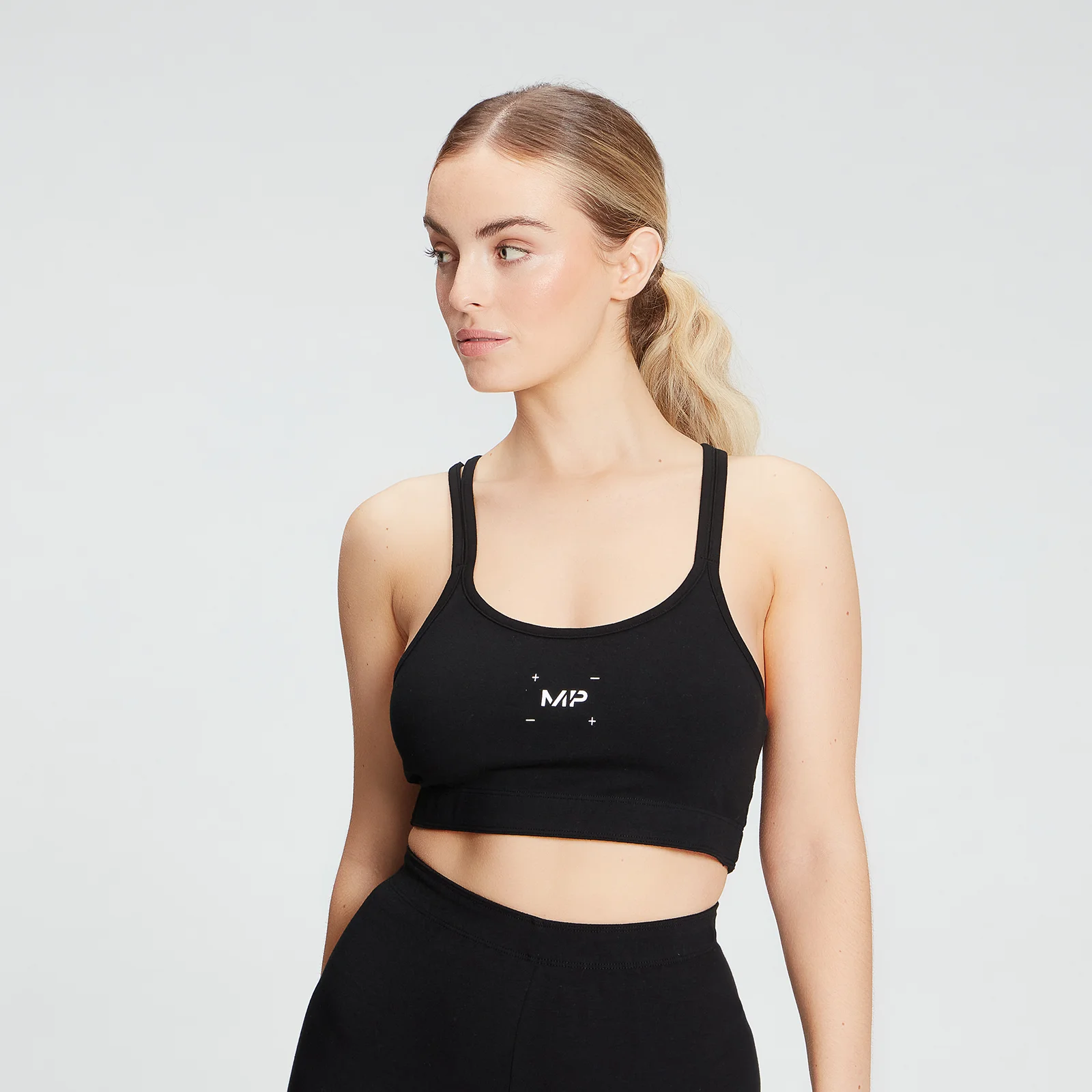 MP Women's Central Graphic Bra - Black - XXS vaizdas 1