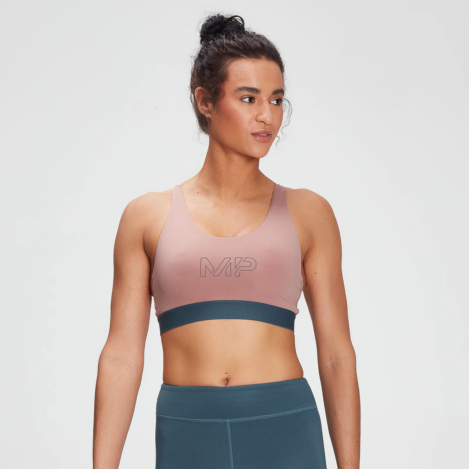 MP Women's Branded Training Sports Bra - Washed Pink - XXS vaizdas 1
