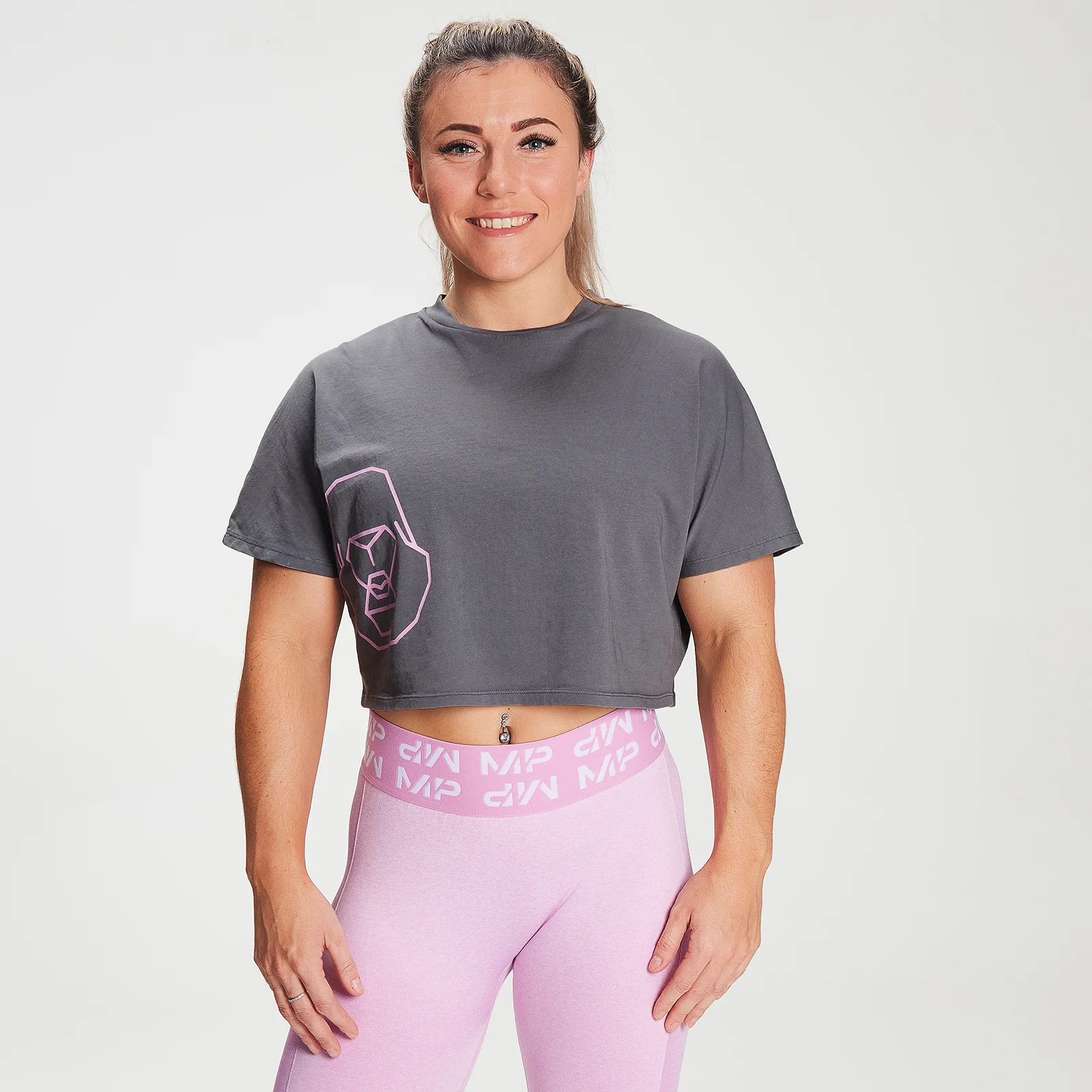 MP X Zack George Women's Washed Crop T-Shirt - Carbon - XXS vaizdas 1