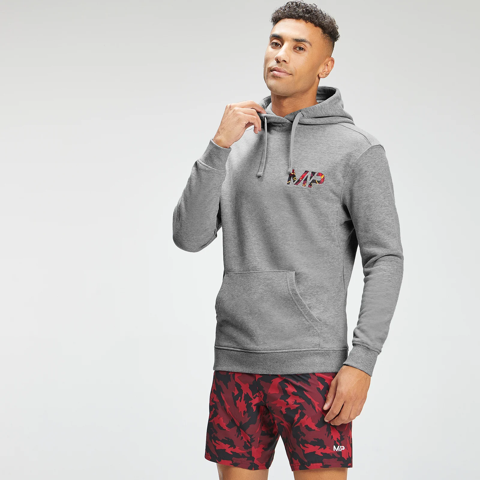 MP Men's Adapt Embroidered Hoodie - Storm Grey Marl - XXS vaizdas 1