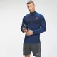 Vyriška viršutinė dalis su užtrauktuku MP Essential Seamless 1/4 Zip Top - Intense Blue Marl
