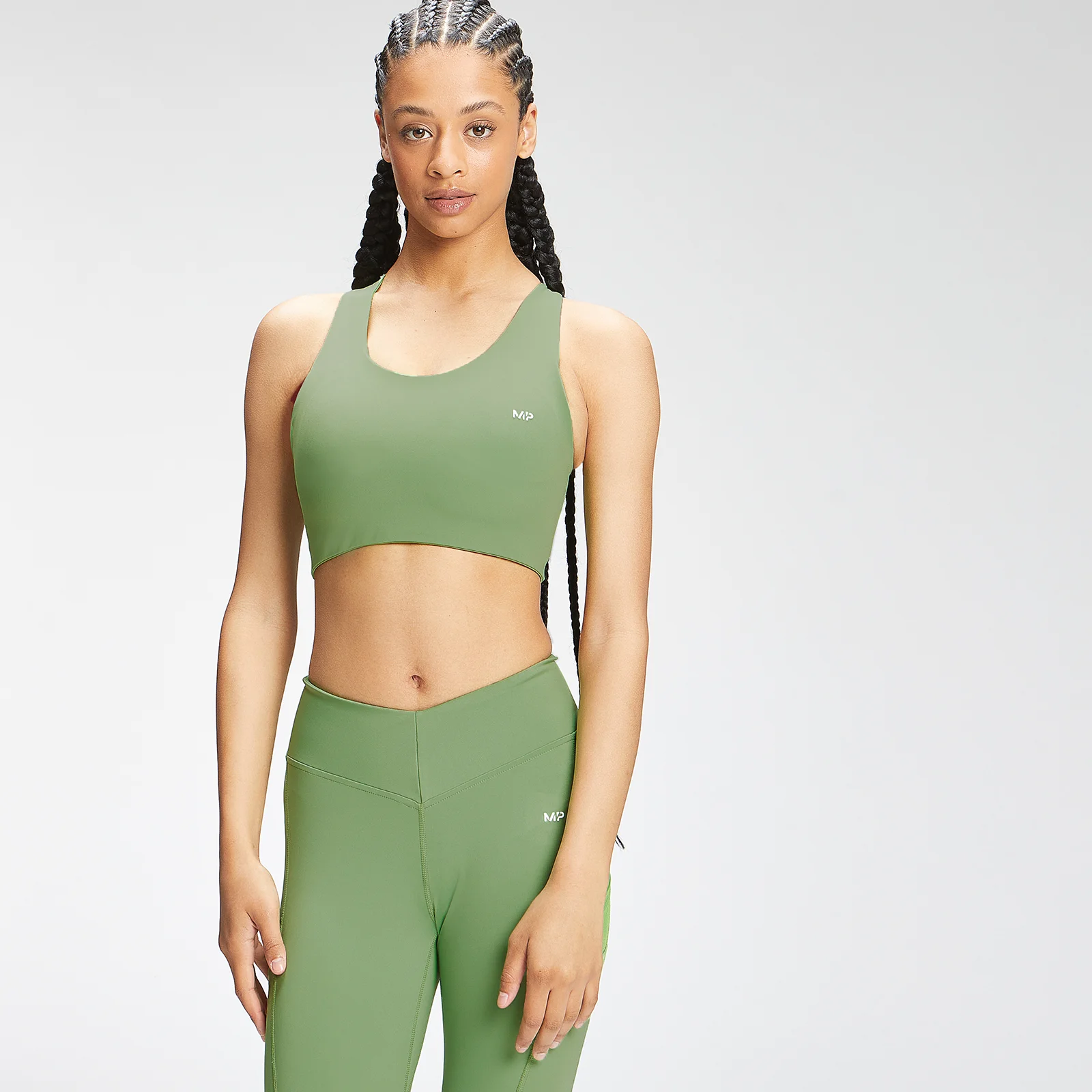 MP moteriška „Tempo Cross Back Repreve®“ sportinė liemenėlė - Gelsvai žalia - XS vaizdas 1