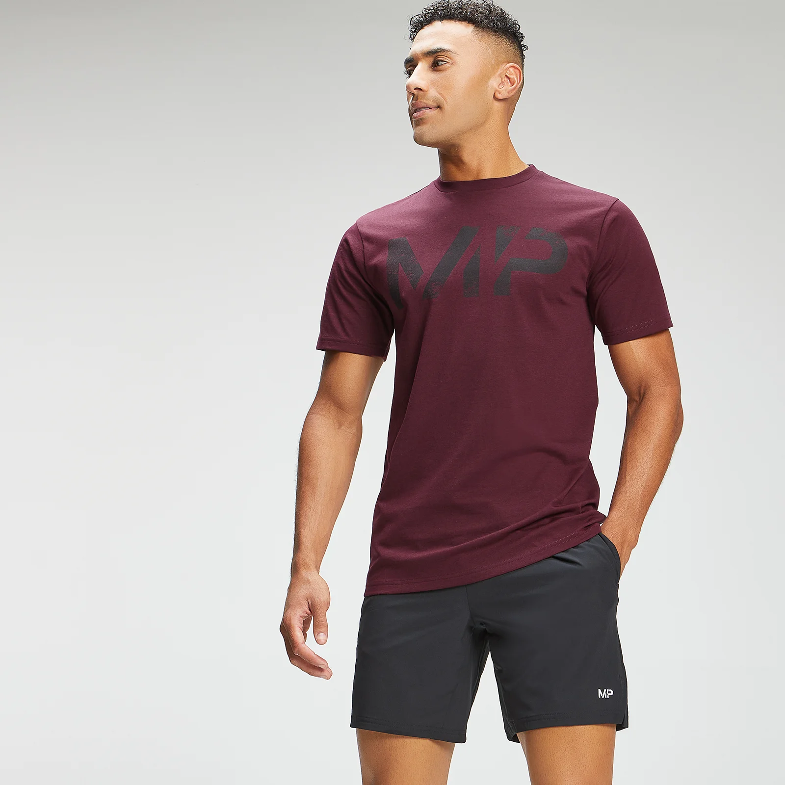 MP Men's Adapt Grit Graphic T-Shirt - Merlot Marl - XXS vaizdas 1