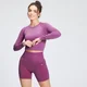 MP Moterų marškinėliai "Shape Seamless Long Sleeve Crop Top" - Orchid