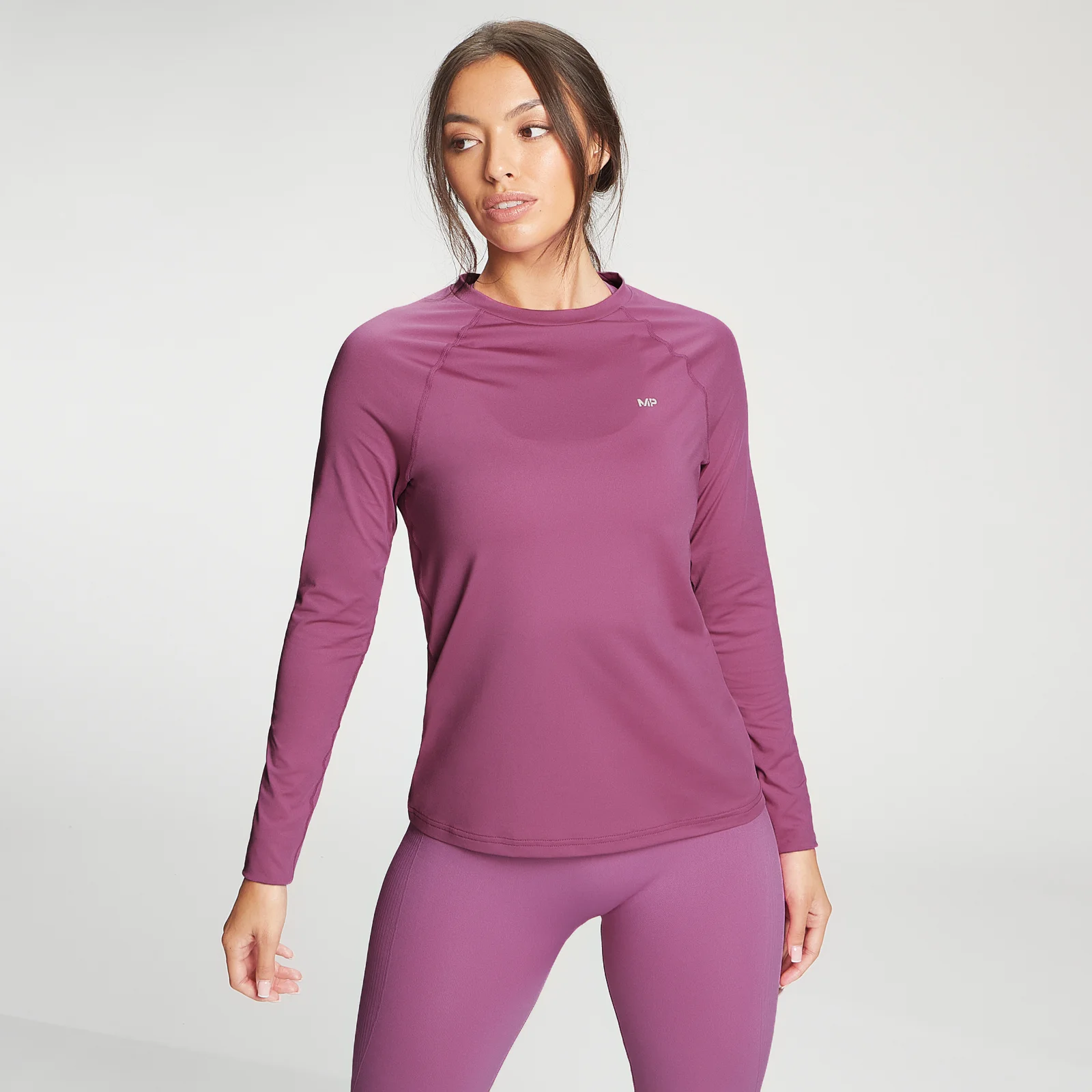 MP Women's Training Slim Fit Long Sleeve Top - Orchid - XXS vaizdas 1