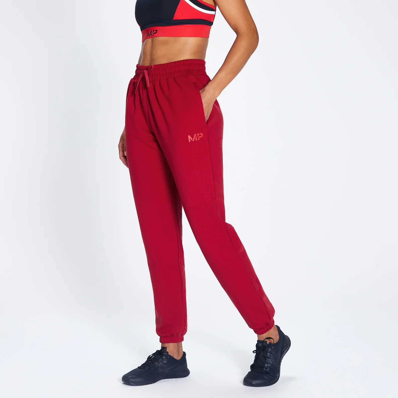 MP Women's Engage Bold Graphic Joggers - Wine/Black - XXS vaizdas 1