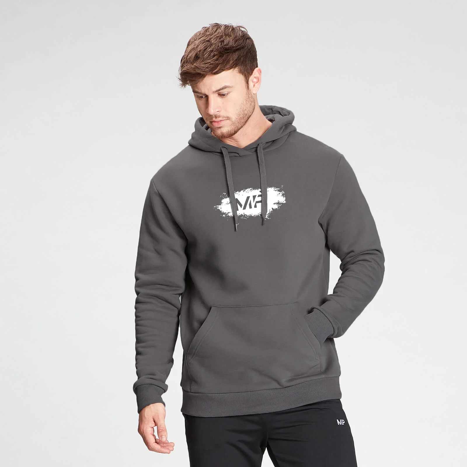 MP Men's Chalk Graphic Hoodie - Carbon - XXS vaizdas 1