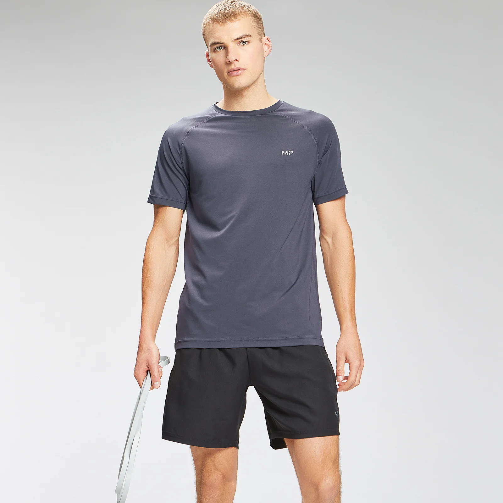 MP Men's Repeat Graphic Training Short Sleeve T-Shirt - Graphite - XXS vaizdas 1