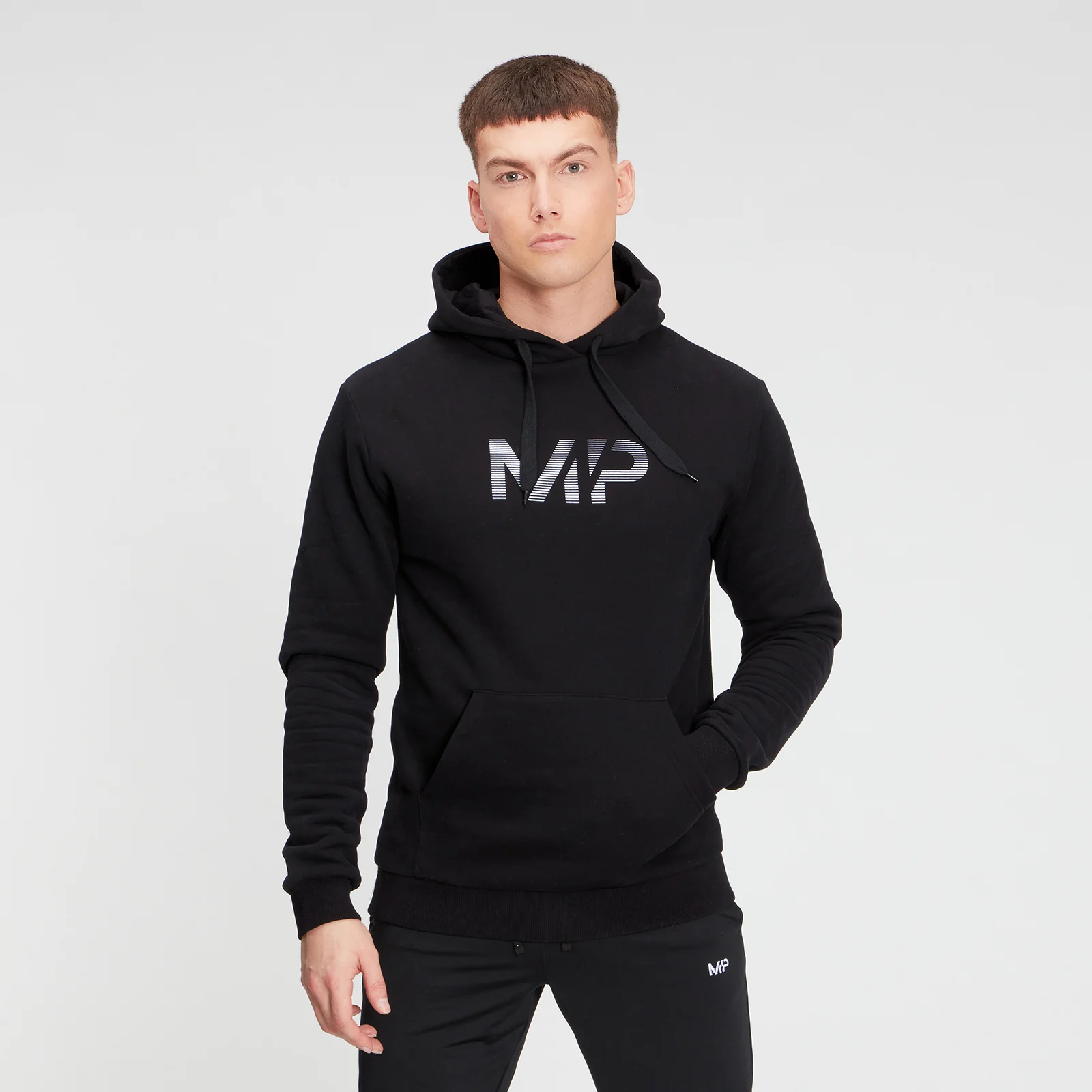 MP Men's Gradient Line Graphic Hoodie - Black - XXS vaizdas 1
