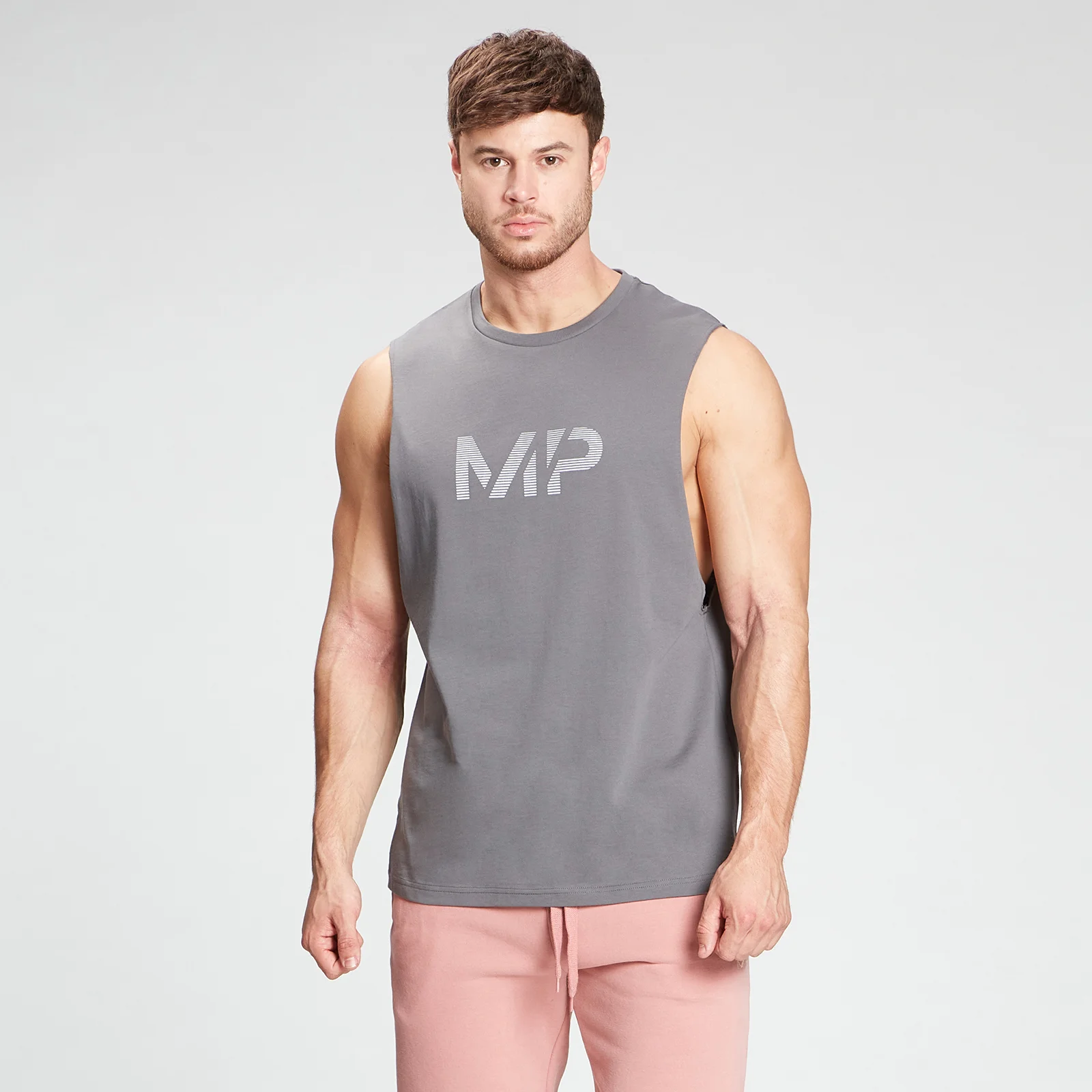 MP Men's Gradient Line Graphic Tank Top - Carbon - XXS vaizdas 1