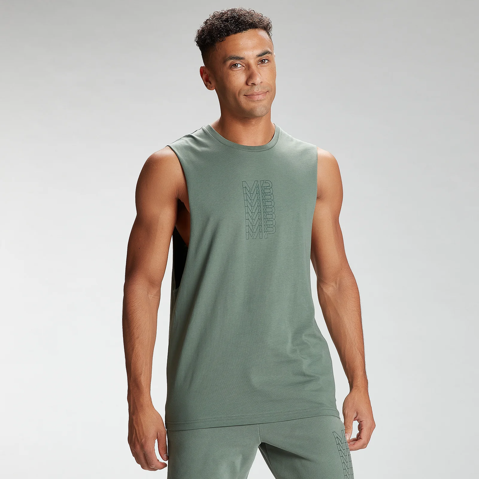 MP Men's Repeat MP Graphic Tank Top - Cactus - XXS vaizdas 1