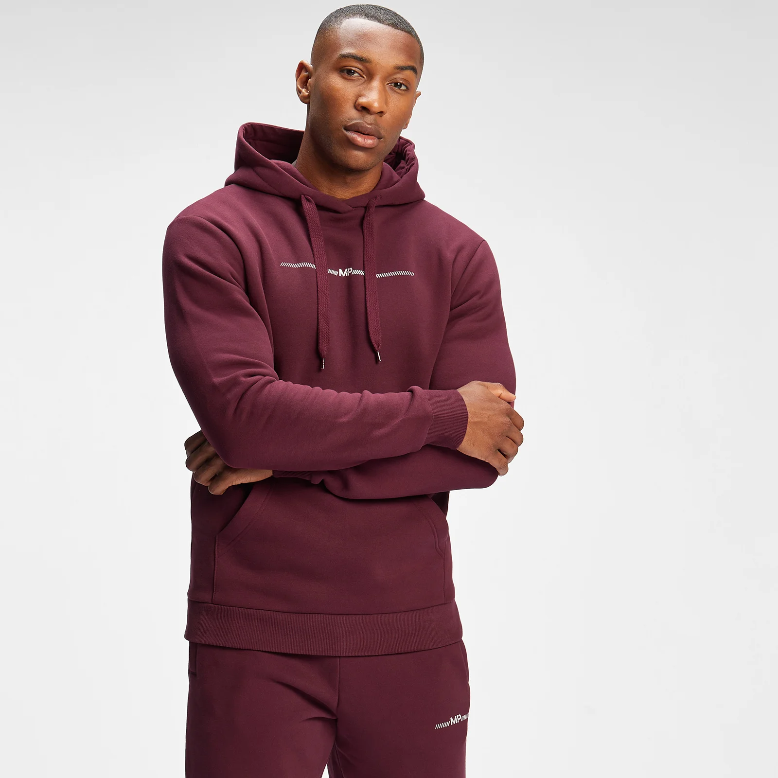 MP Men's Mini Mark Graphic Hoodie - Merlot - XXS vaizdas 1